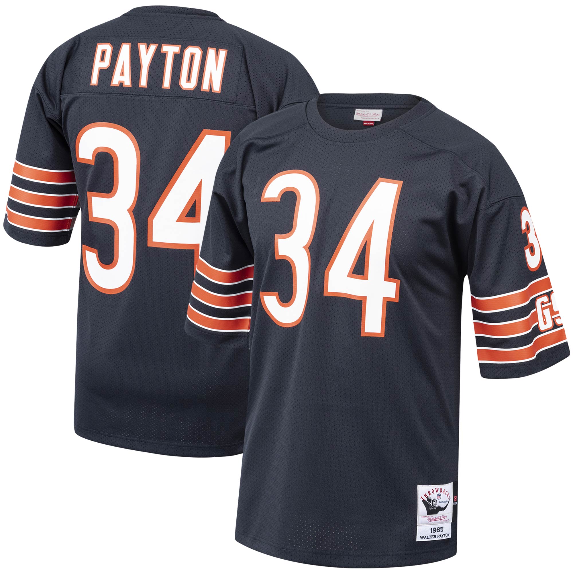 Walter Payton Chicago Bears 1985 Throwback Retired Player Jersey - Navy
