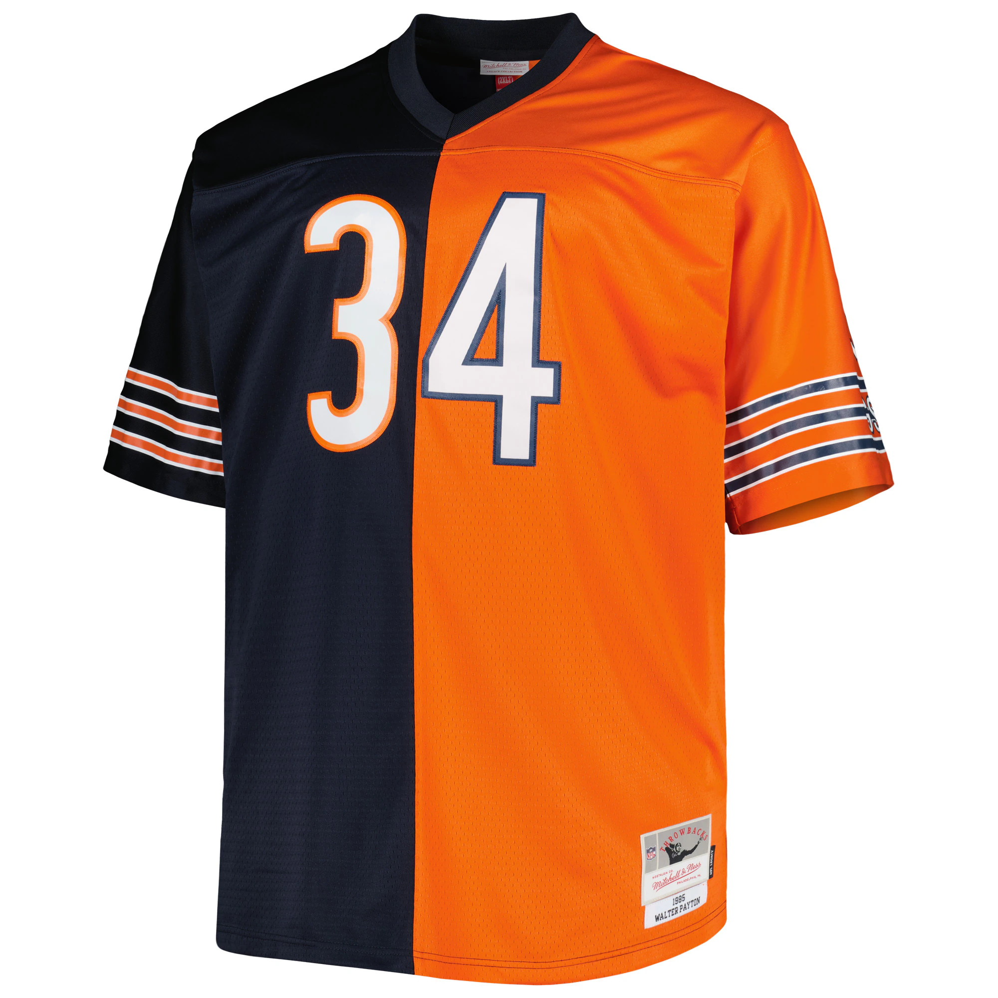 Walter Payton Chicago Bears Big & Tall Split Legacy Retired Player Jersey – Navy/orange