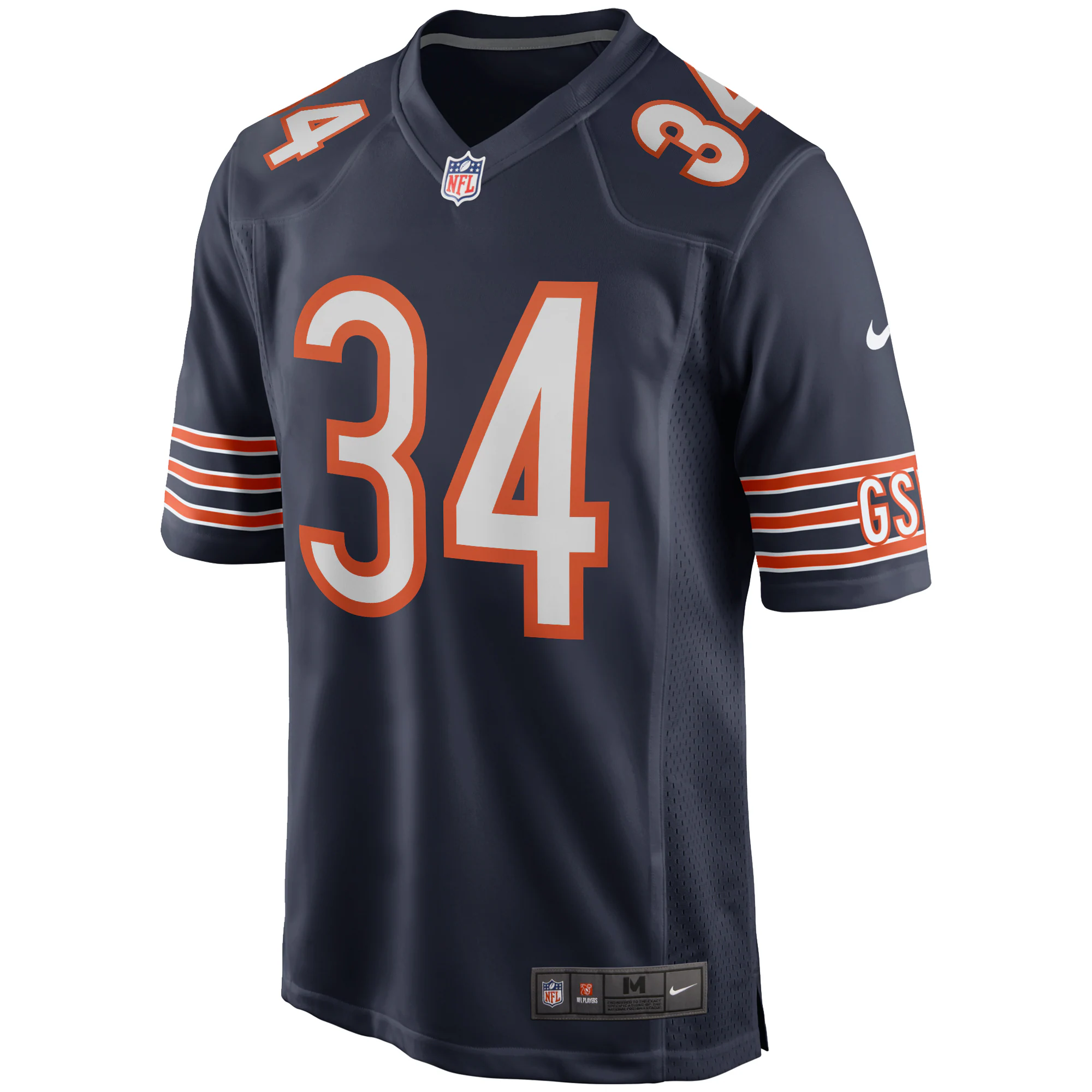 Walter Payton Chicago Bears Game Retired Player Jersey – Navy