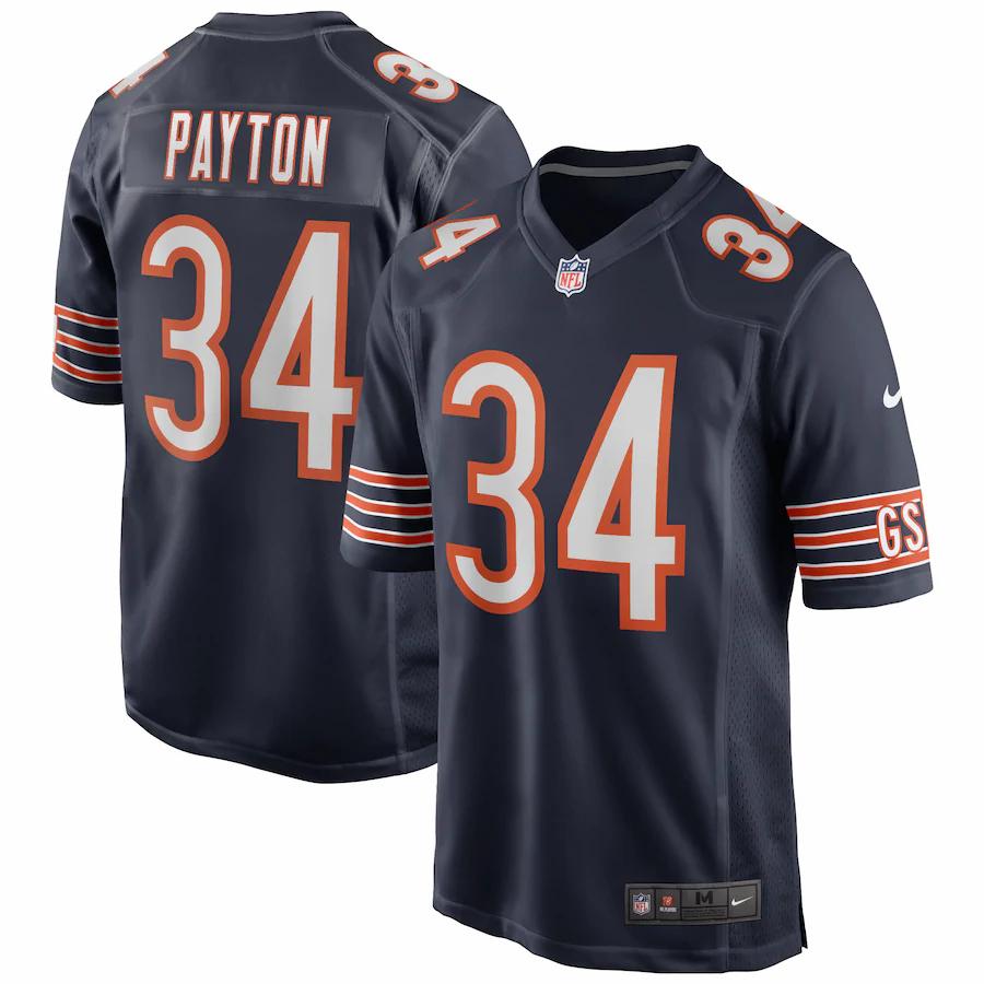 Walter Payton Chicago Bears Game Retired Player Jersey - Navy