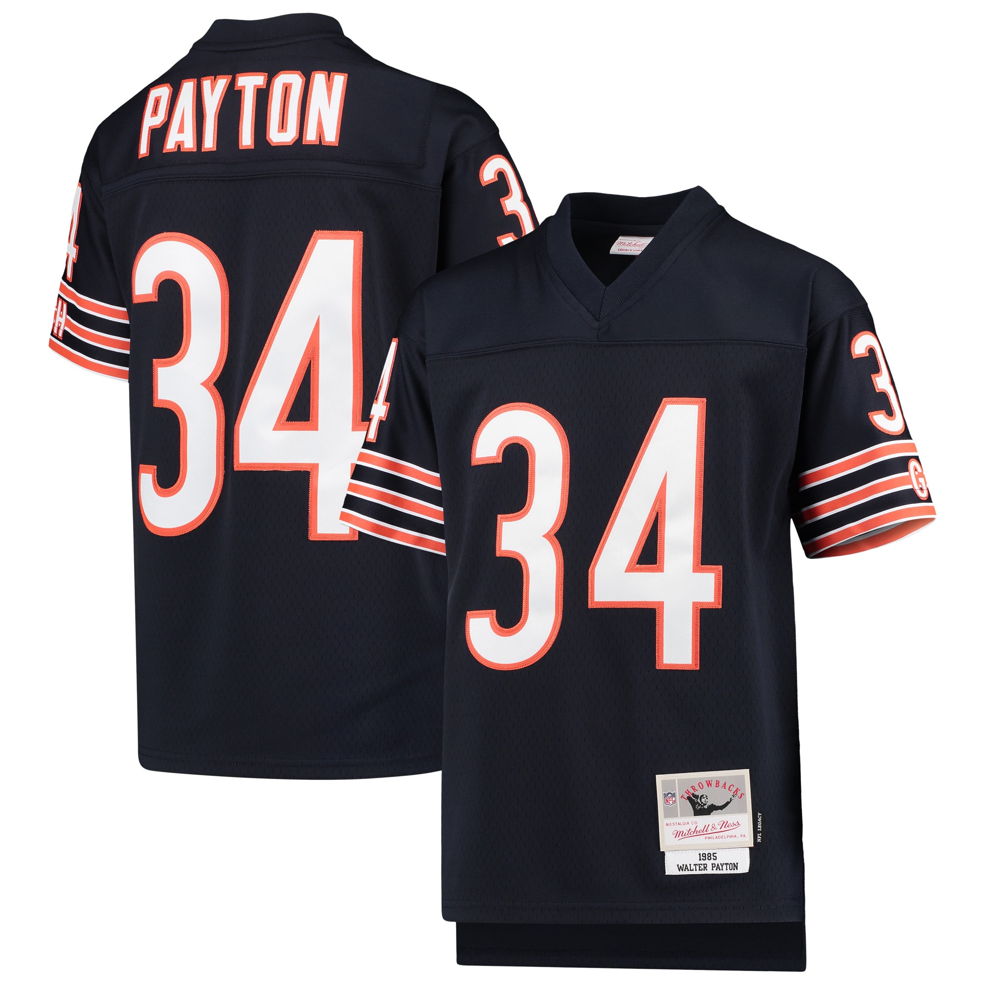 Walter Payton Chicago Bears Youth 1985 Legacy Retired Player Jersey - Navy