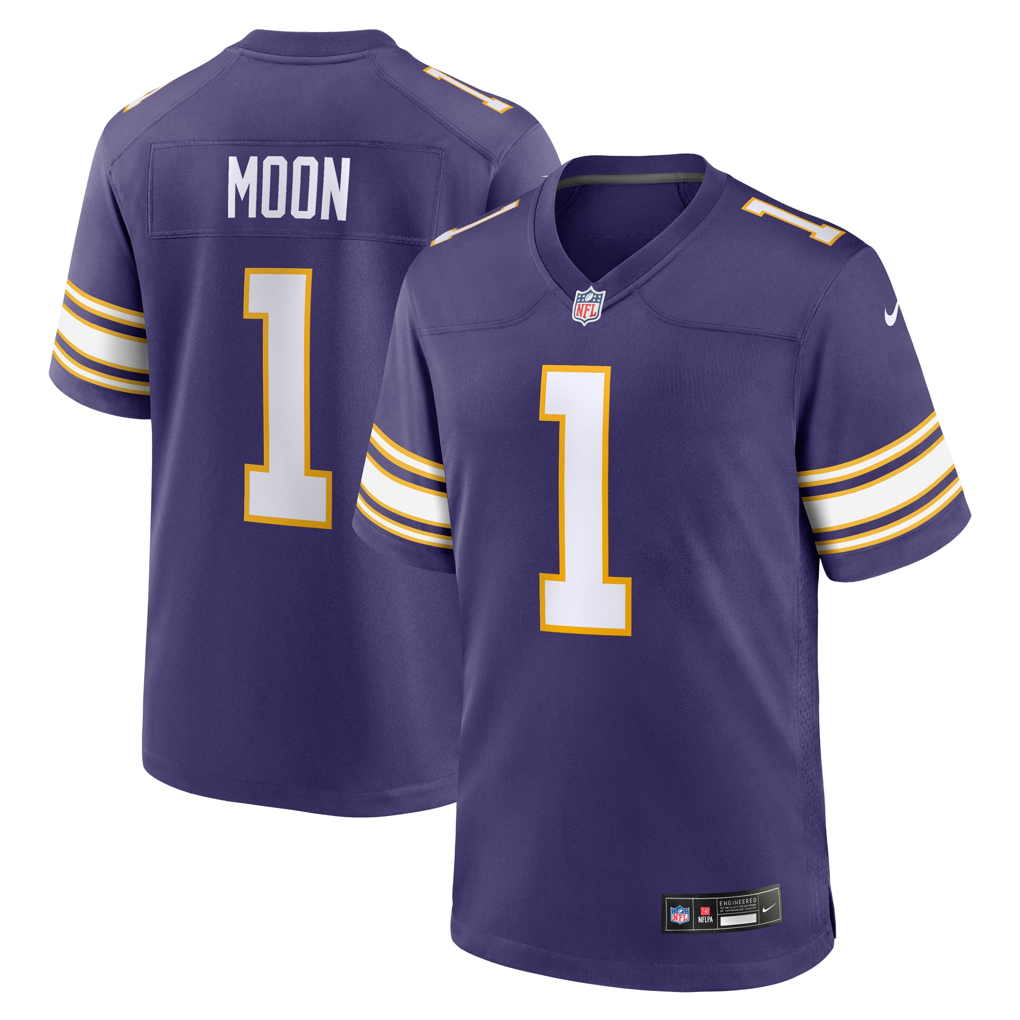 Warren Moon Minnesota Vikings Classic Retired Player Game Jersey - Purple