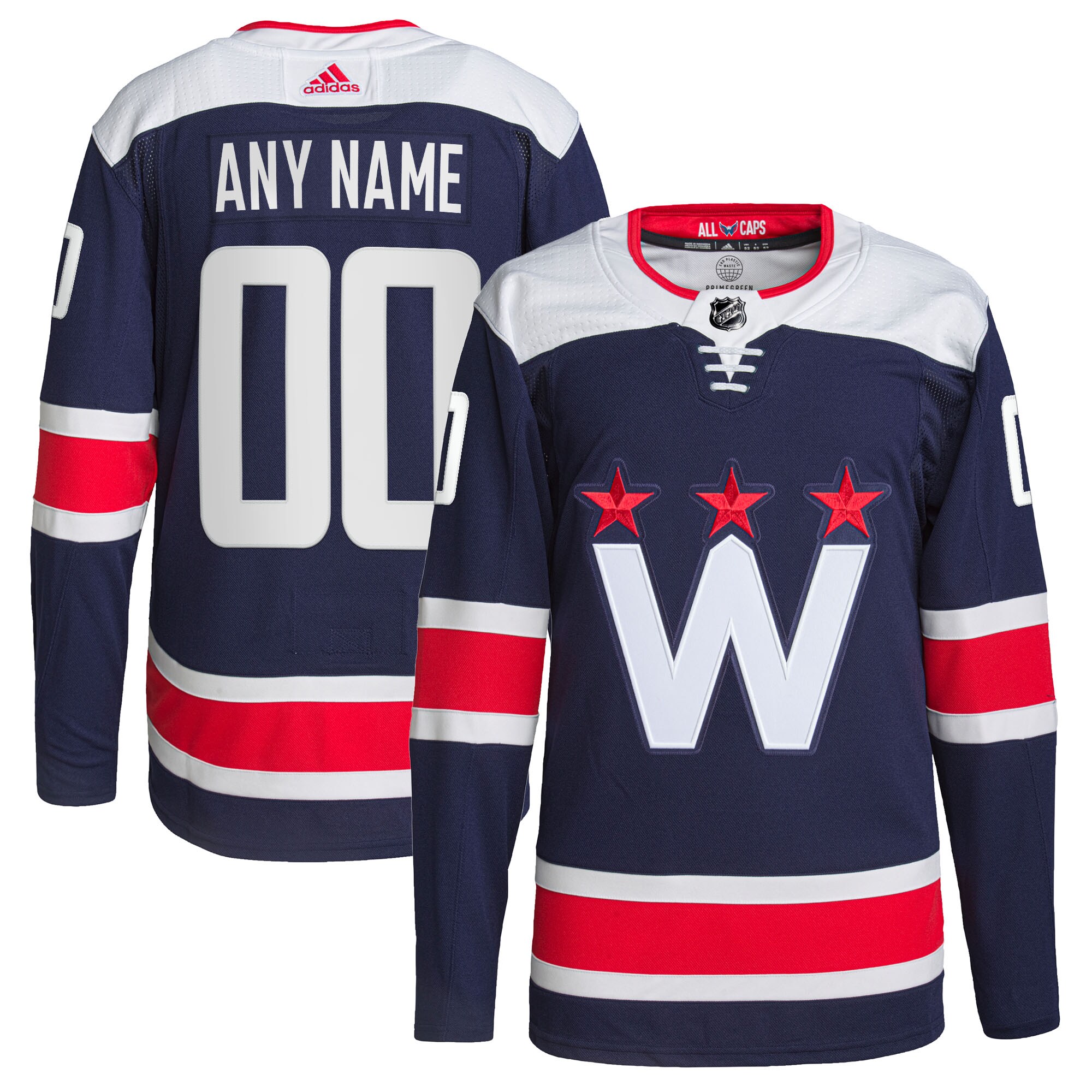 Washington Capitals Alternate Primegreen Custom Jersey - Navy