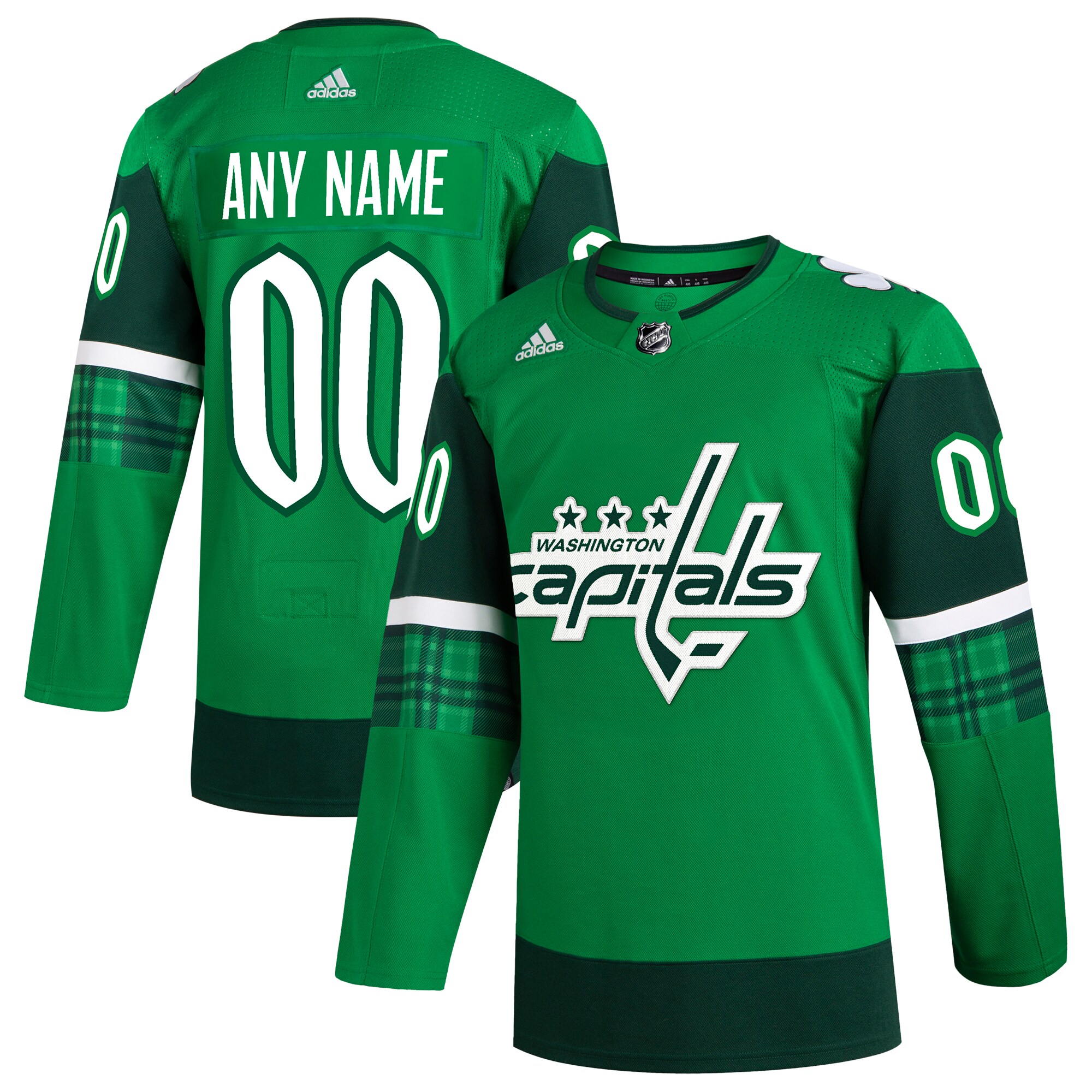 Washington Capitals St. Patrick's Day Custom Jersey - Kelly Green
