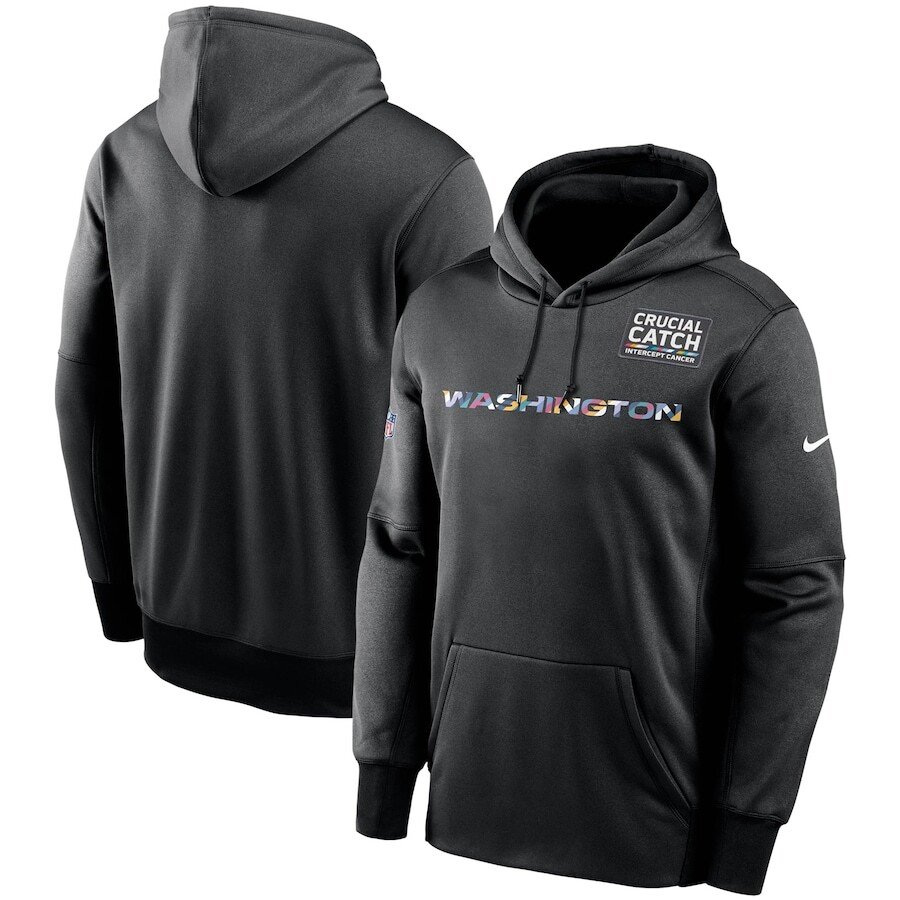 Washington Football Team Black Crucial Catch Pullover Hoodie
