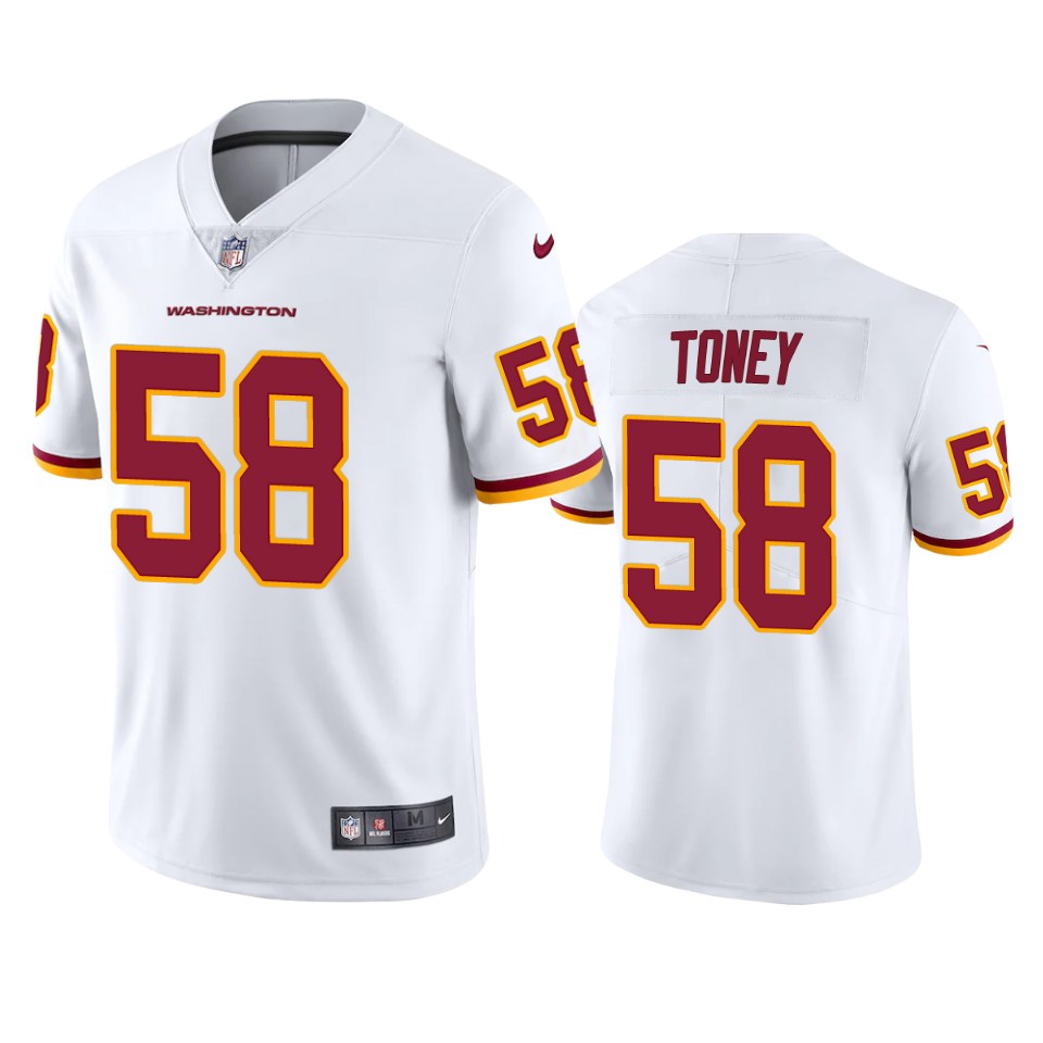 Washington Football Team Shaka Toney Vapor Limited White Jersey