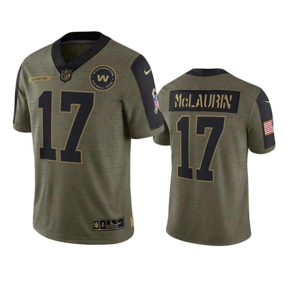 Washington Football Team Terry Mclaurin Limited Jersey Olive 2021 Salute To Service