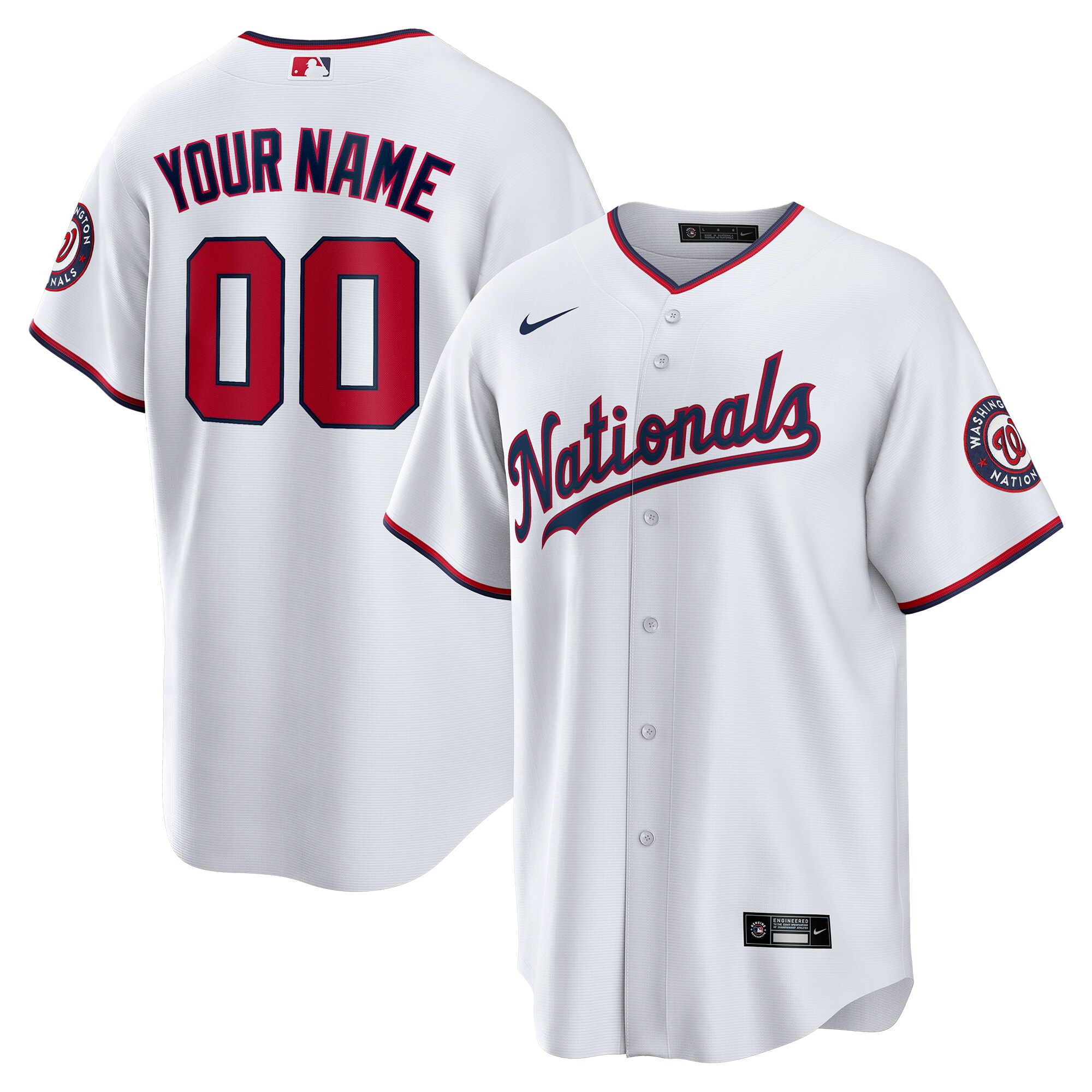 Washington Nationals Custom Jersey - White