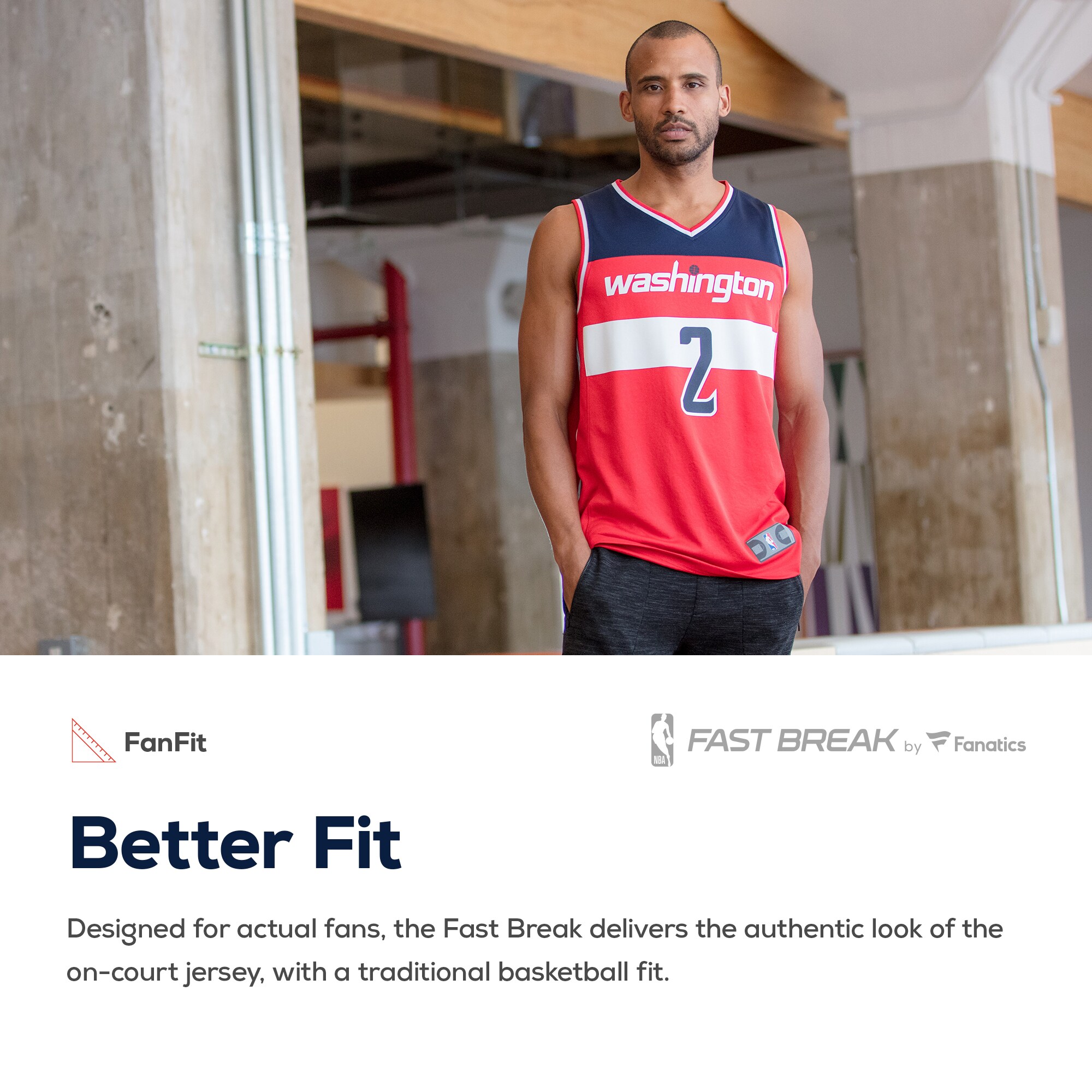 Washington Wizards Fanatics Fast Break Custom Jersey Red – Icon Edition