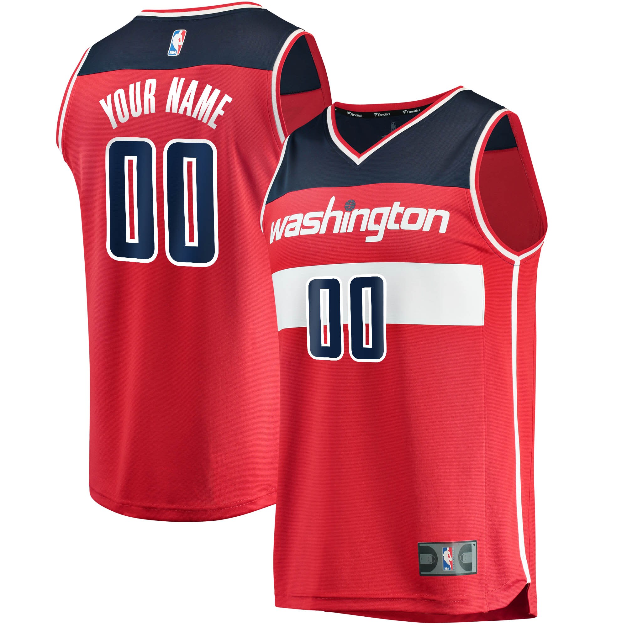 Washington Wizards Fanatics Youth Fast Break Custom Jersey Red - Icon Edition