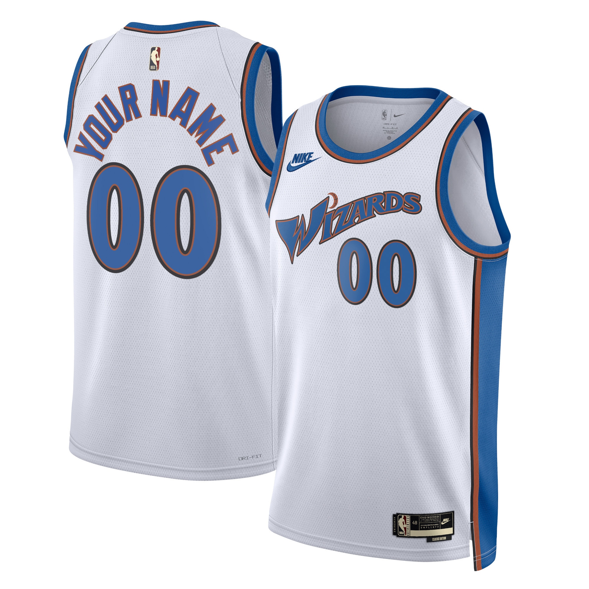 Washington Wizards Unisex 2022/23 Custom Swingman Jersey - Classic Edition - White