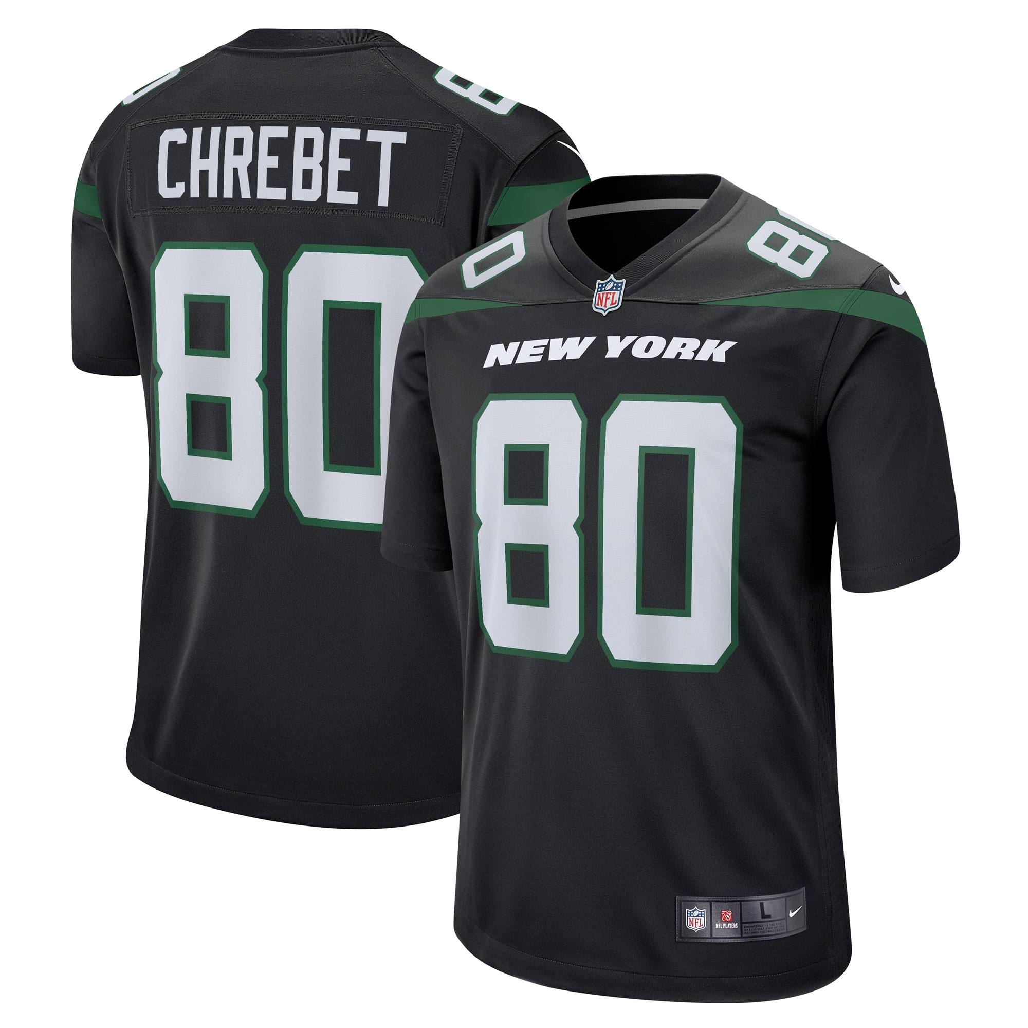 Wayne Chrebet New York Jets Retired Player Jersey - Black