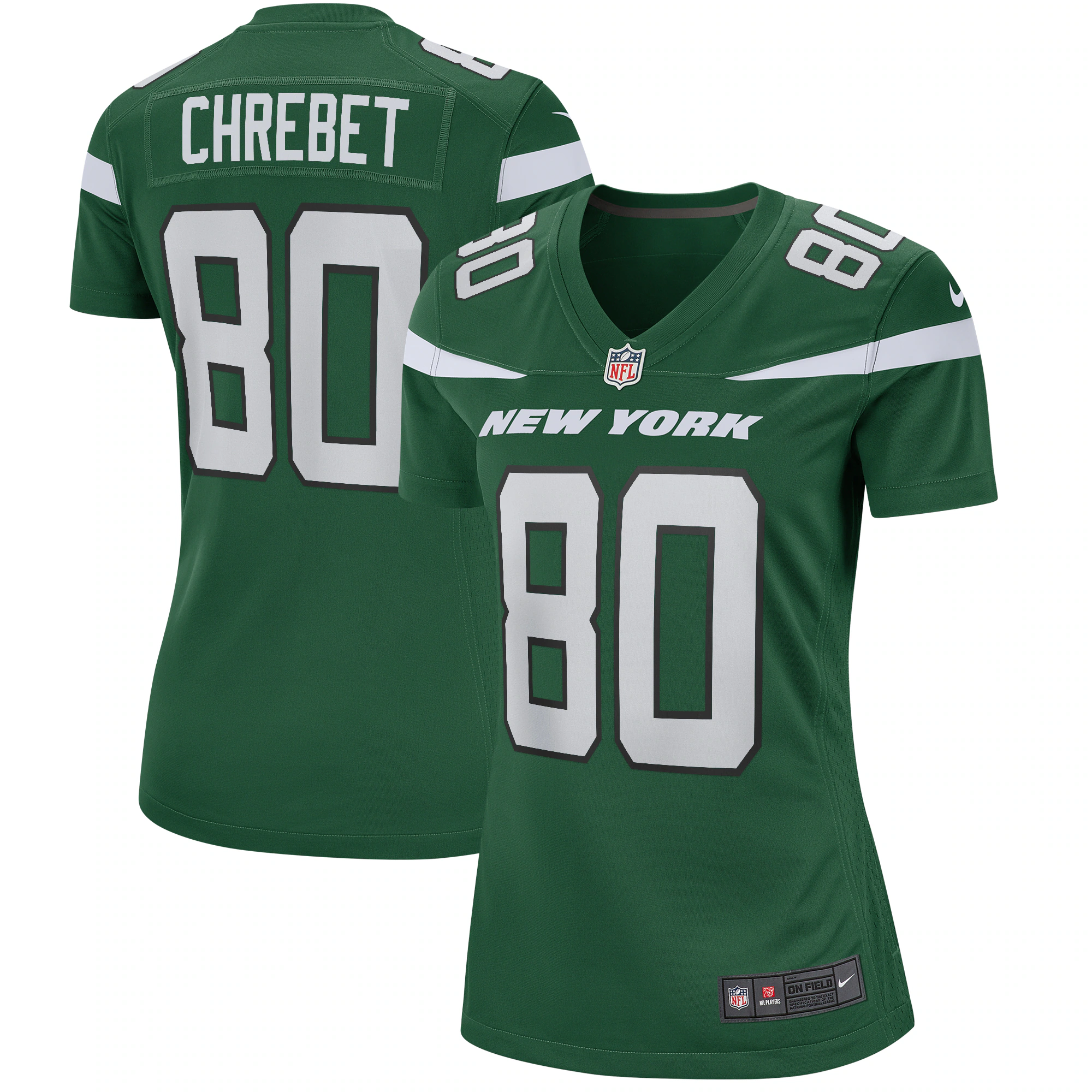 Wayne Chrebet New York Jets Women's Game Retired Player Jersey - Gotham Green
