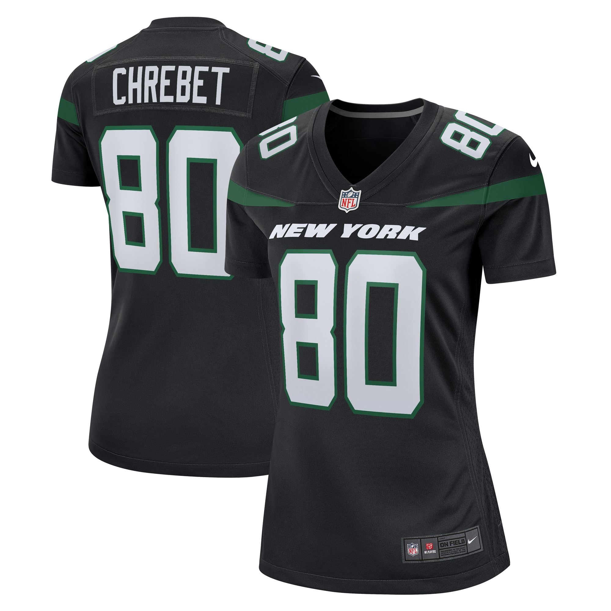 Wayne Chrebet New York Jets Women's Retired Player Jersey - Black