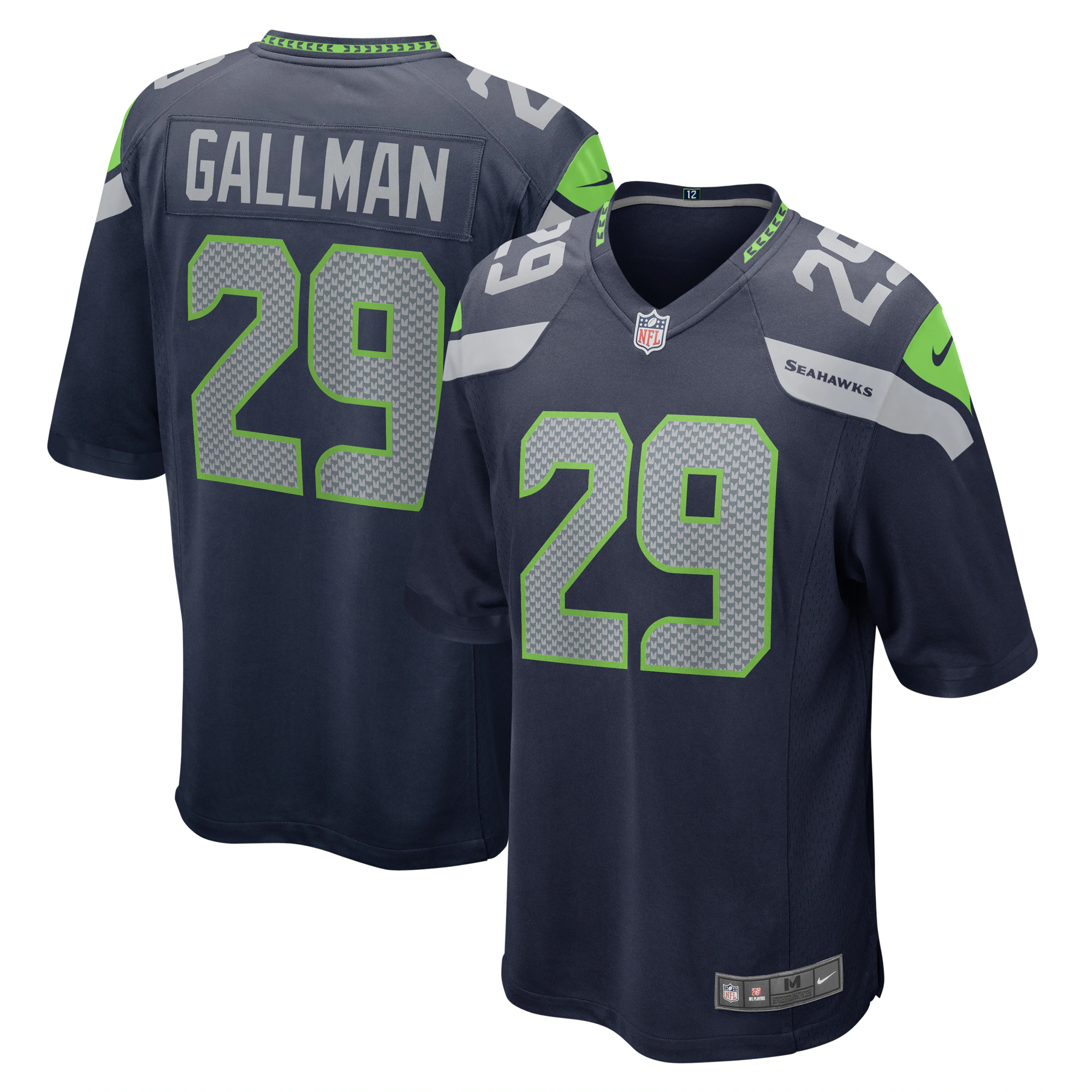 Wayne Gallman Seattle Seahawks Home Game Player Jersey - College Navy