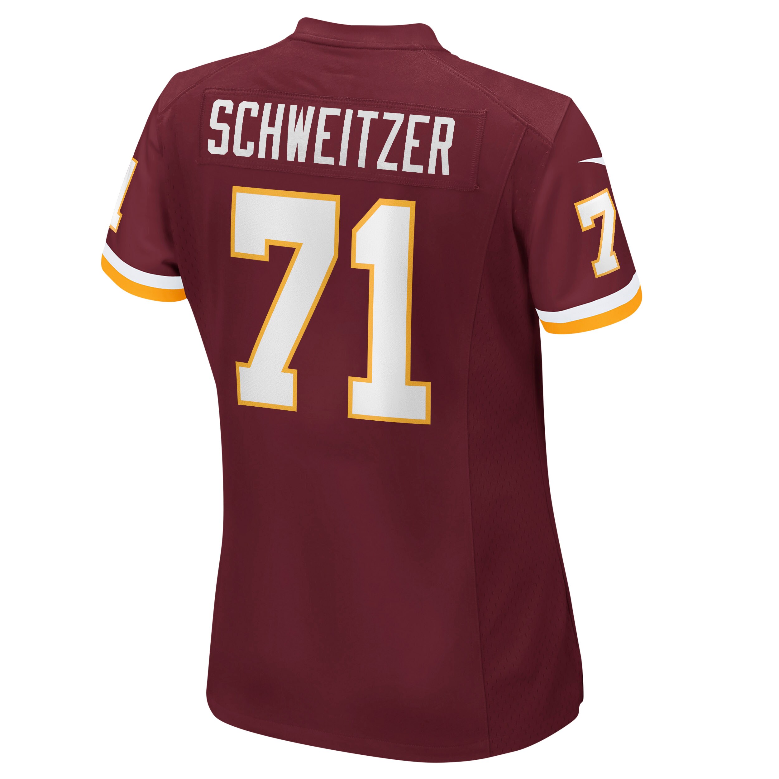 Wes Schweitzer Washington Football Team Women’s Game Player Jersey -burgundy