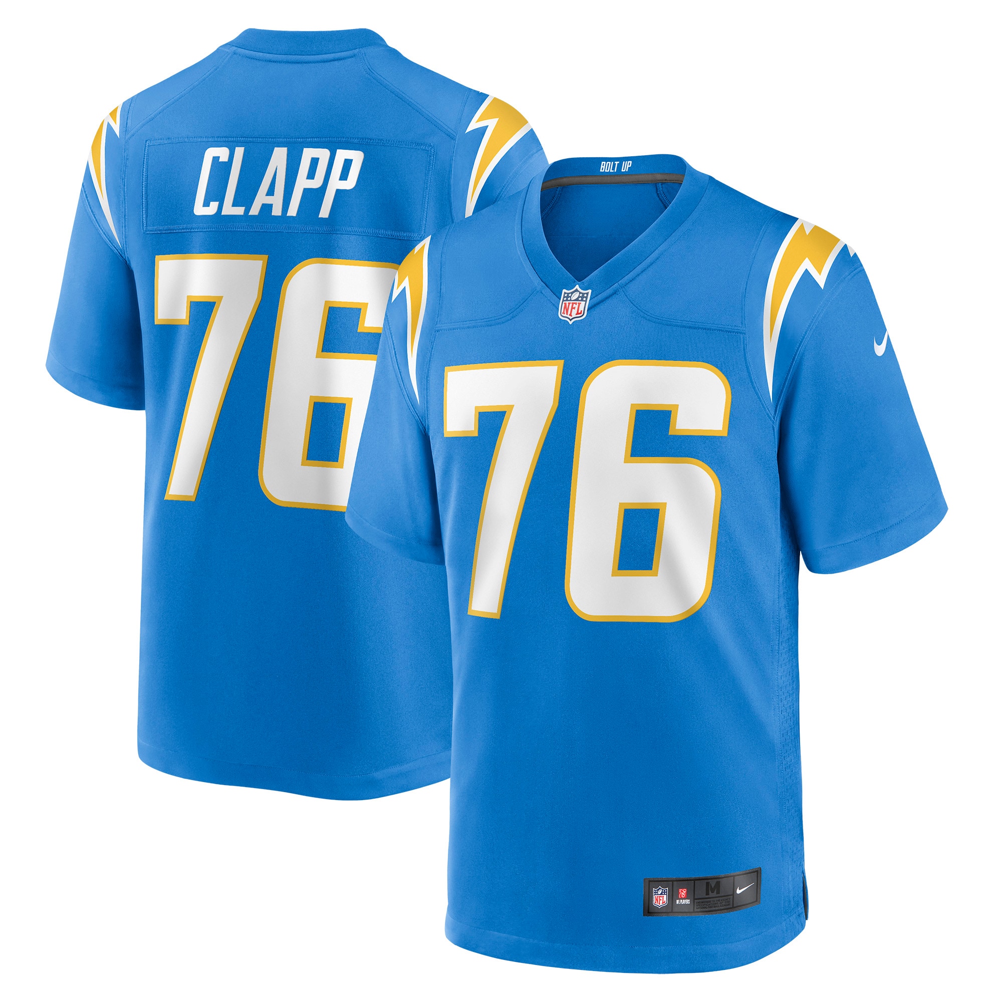 Will Clapp Los Angeles Chargers Game Jersey - Powder Blue