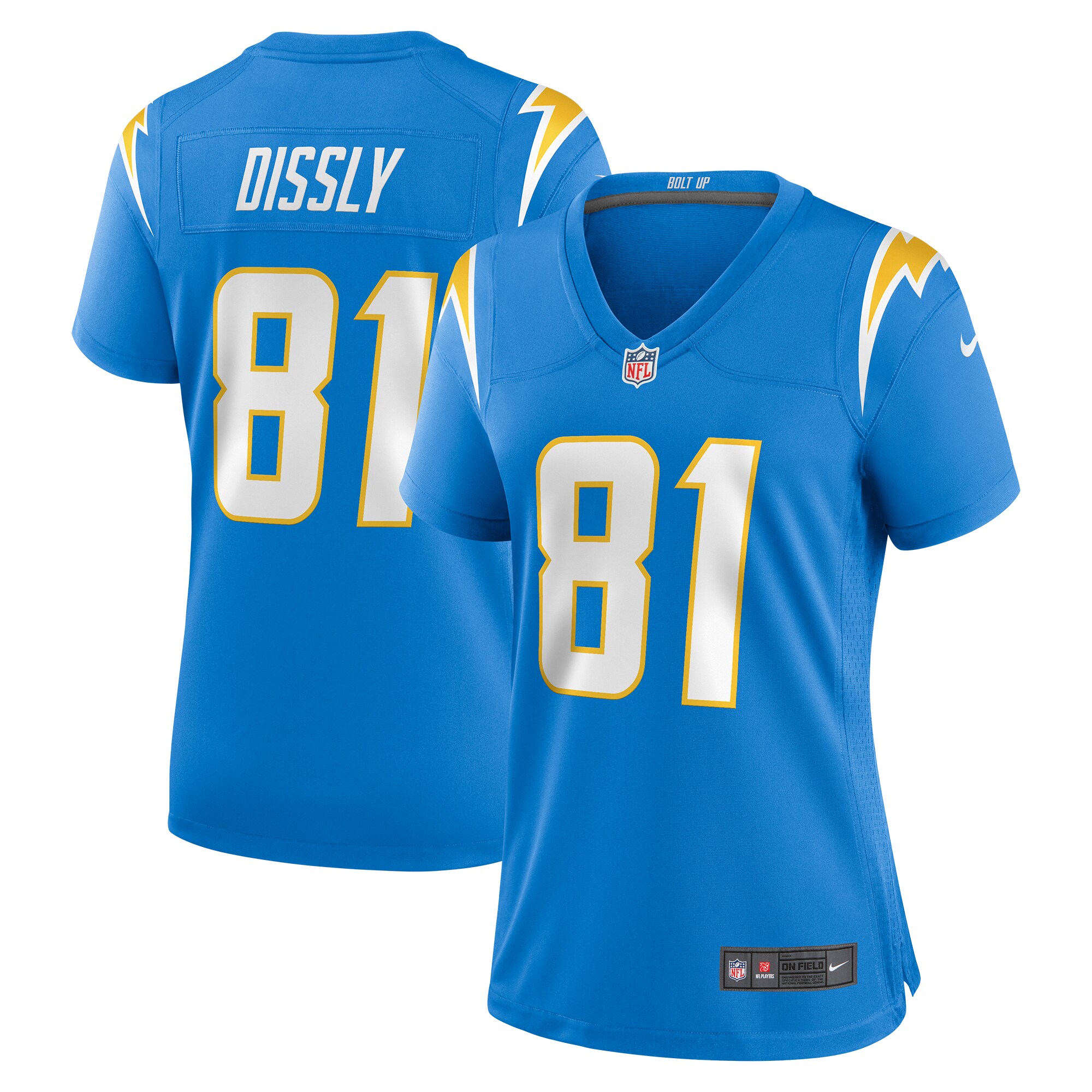 Will Dissly Los Angeles Chargers Women's Game Jersey - Powder Blue