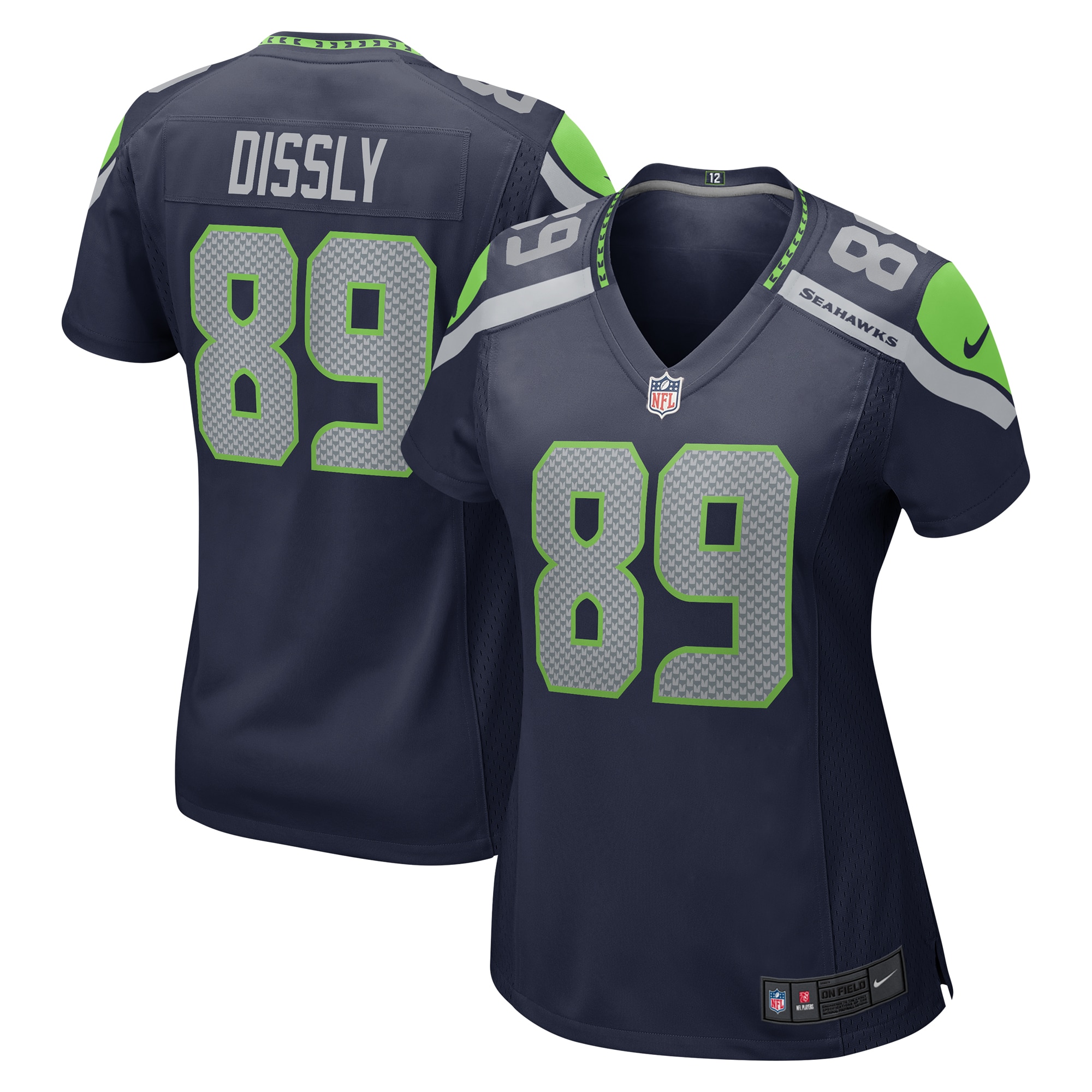 Will Dissly Seattle Seahawks Women's Game Jersey - College Navy
