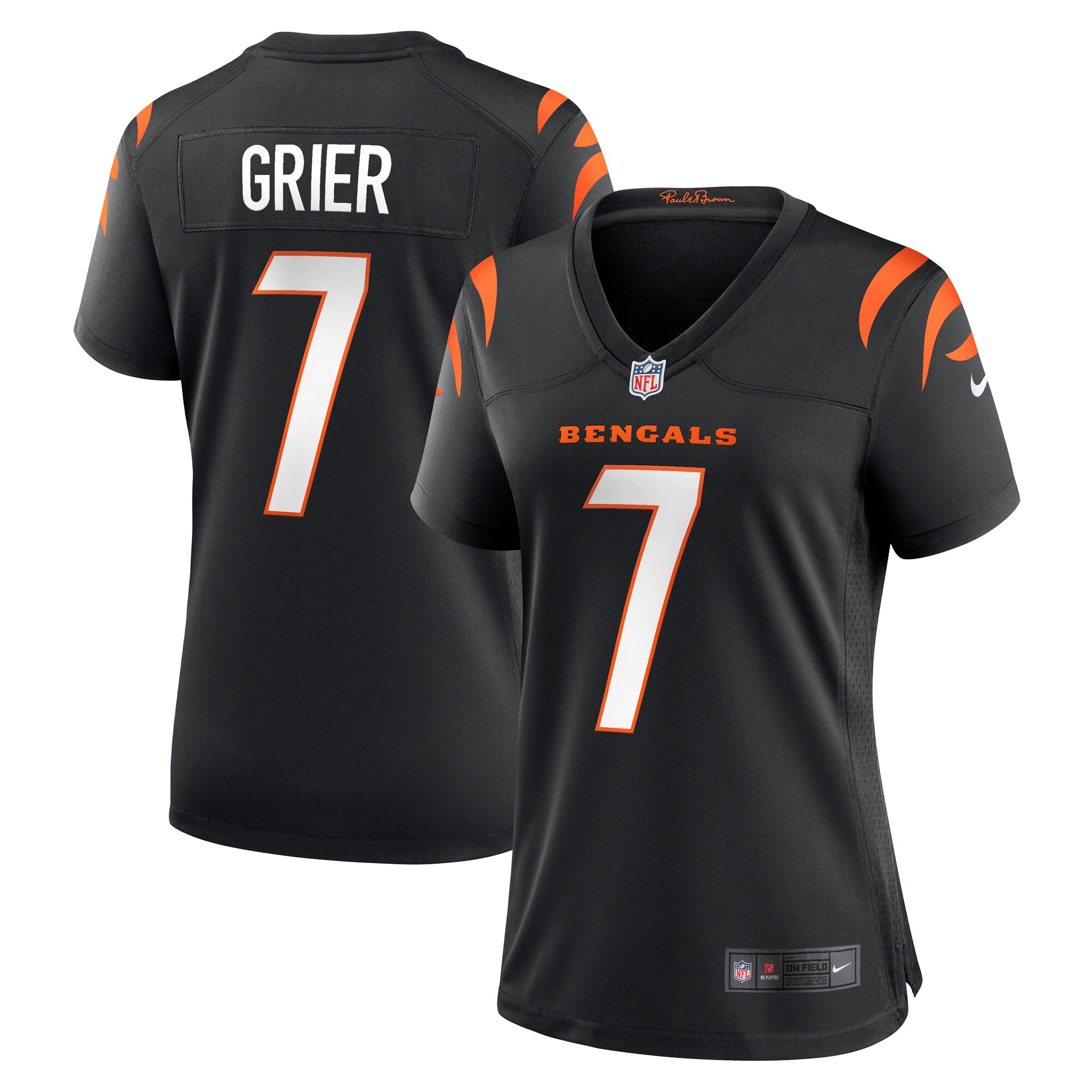Will Grier Cincinnati Bengals Women's Team Game Jersey - Black
