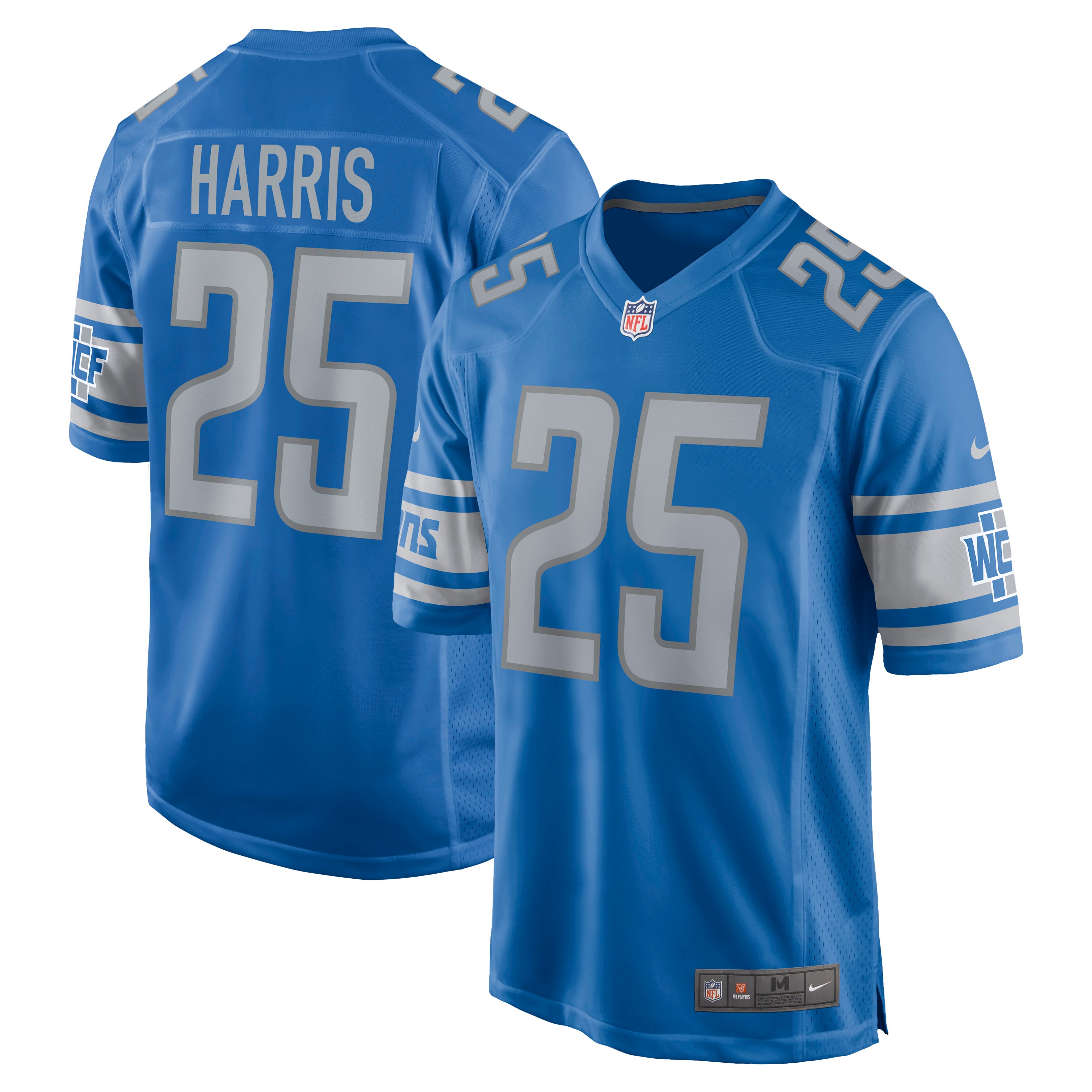 Will Harris Detroit Lions Game Jersey - Blue