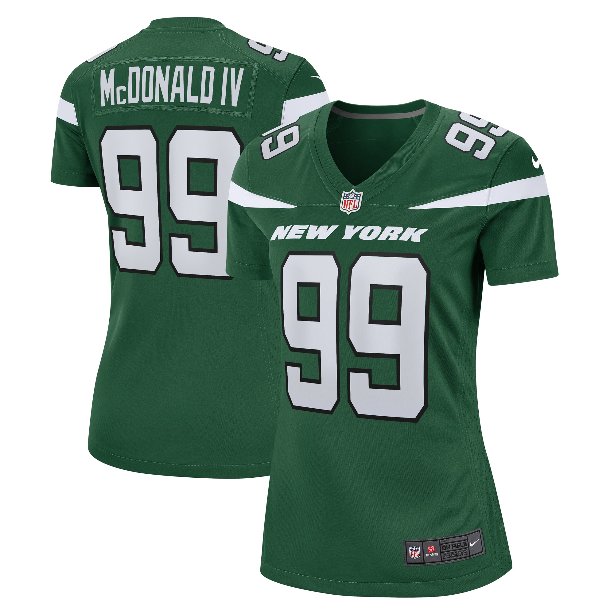 Will Mcdonald Iv New York Jets Women's Game Jersey - Gotham Green