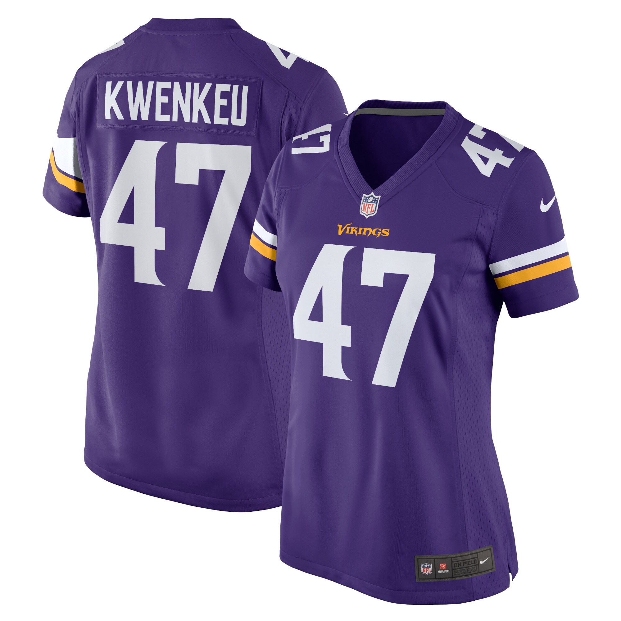 William Kwenkeu Minnesota Vikings Women's Home Game Player Jersey - Purple