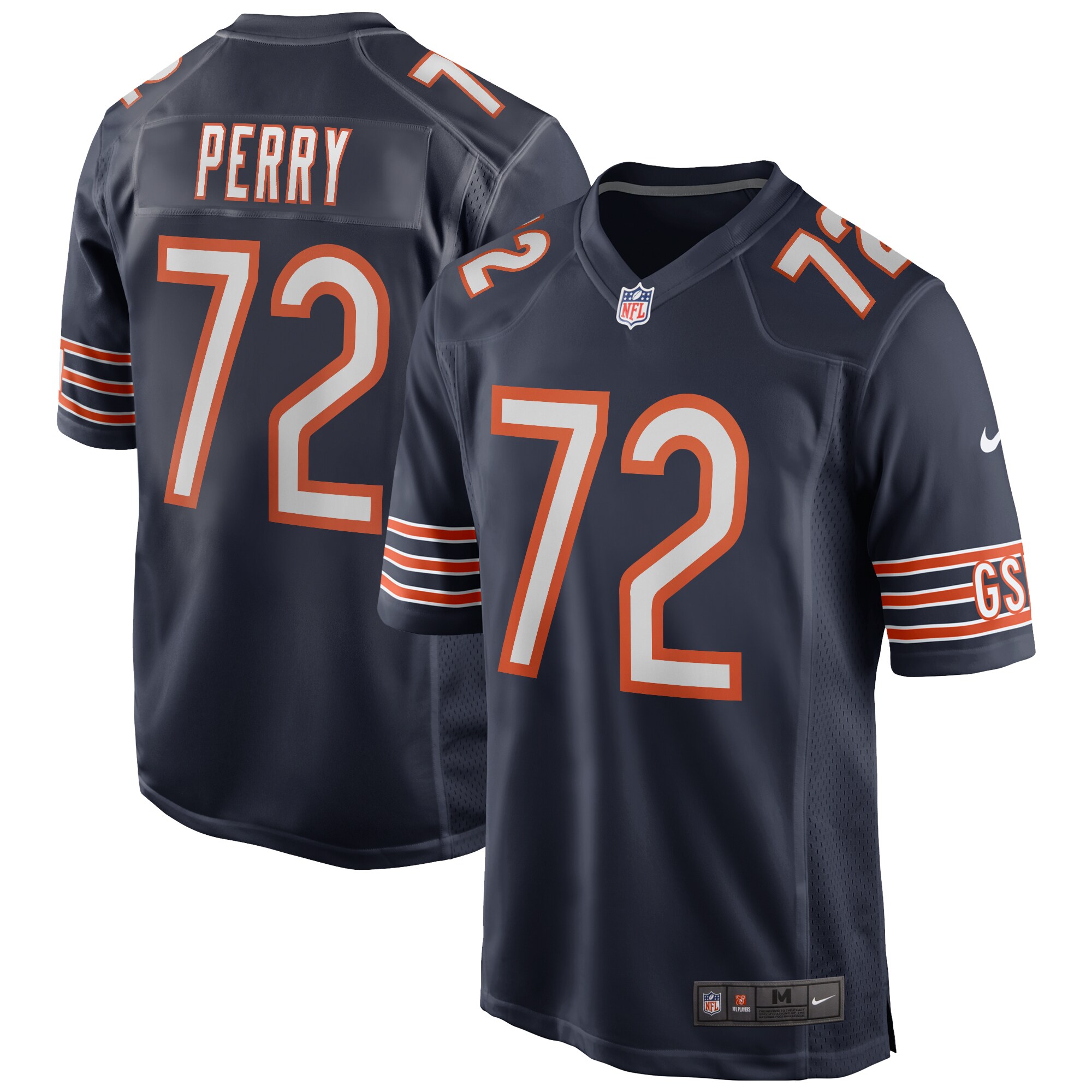 William Perry Chicago Bears Game Retired Player Jersey - Navy