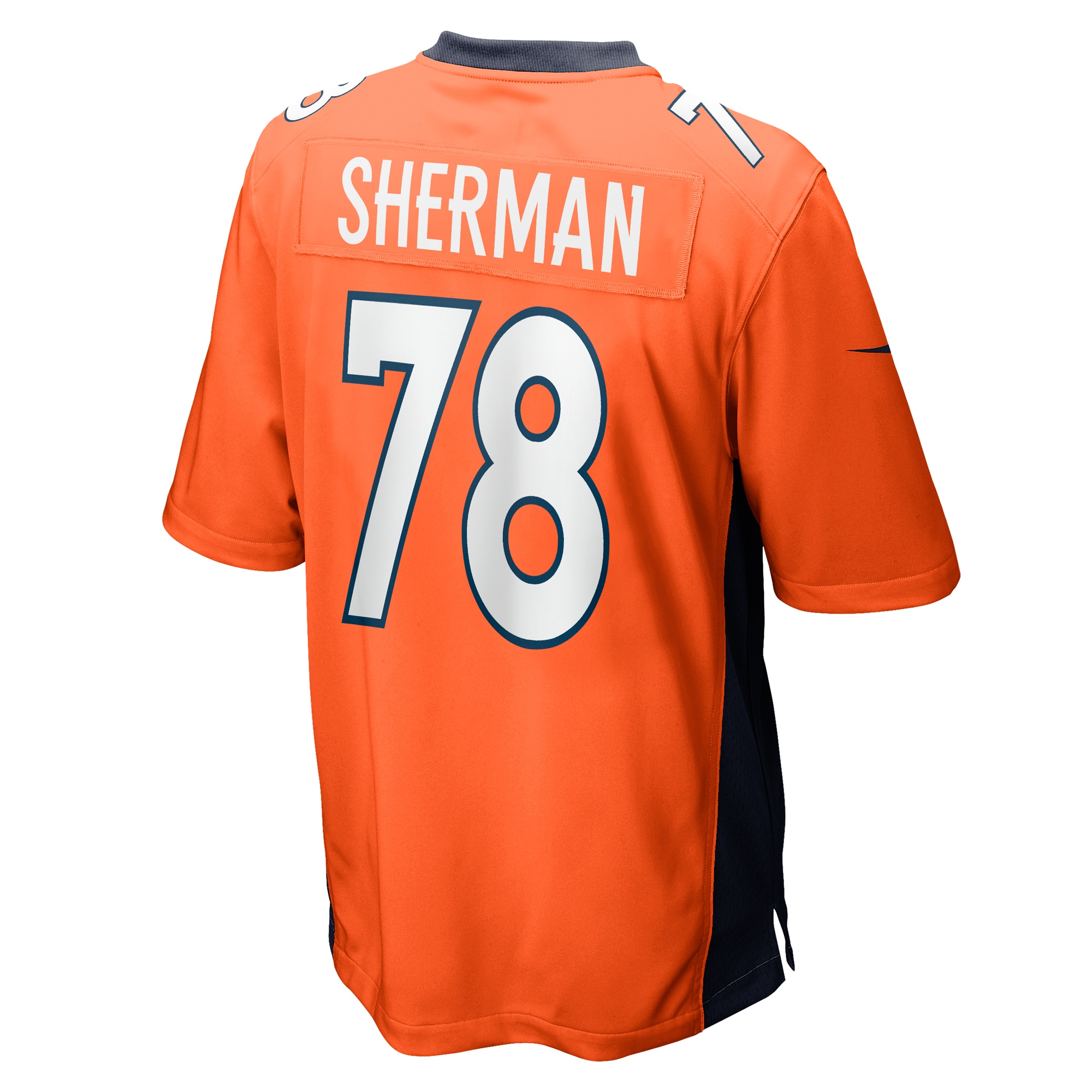 William Sherman Denver Broncos Team Game Jersey – Orange