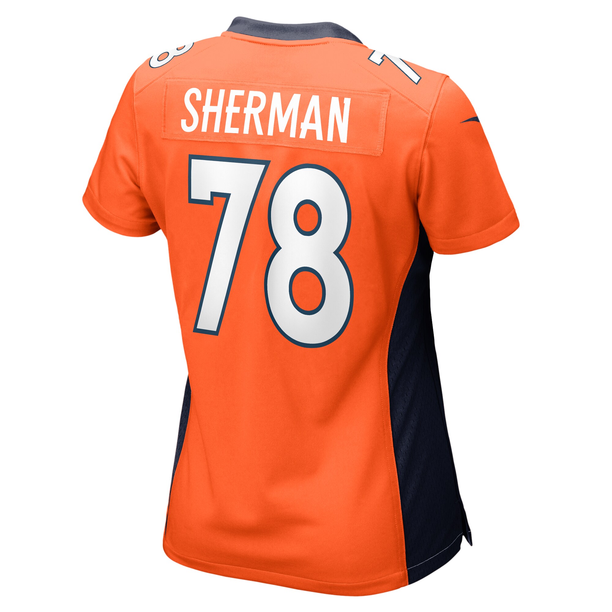 William Sherman Denver Broncos Women’s Team Game Jersey – Orange