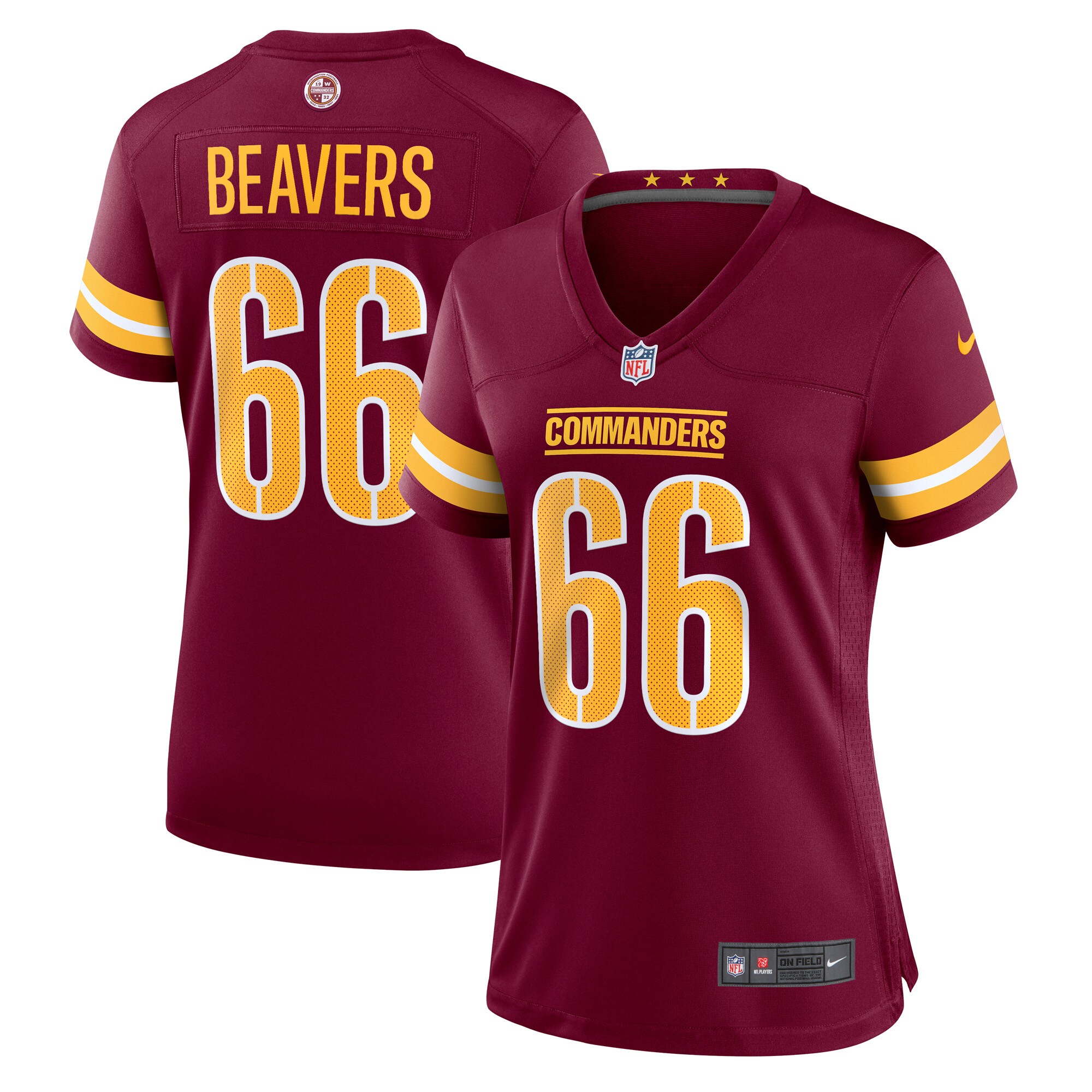 Willie Beavers Washington Commanders Women's Game Player Jersey - Burgundy