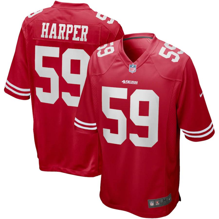 Willie Harper San Francisco Game Retired Player Jersey - Scarlet