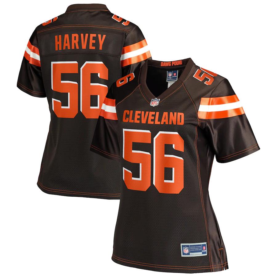 Willie Harvey Cleveland Browns Pro Line Women's Team Player Jersey - Brown
