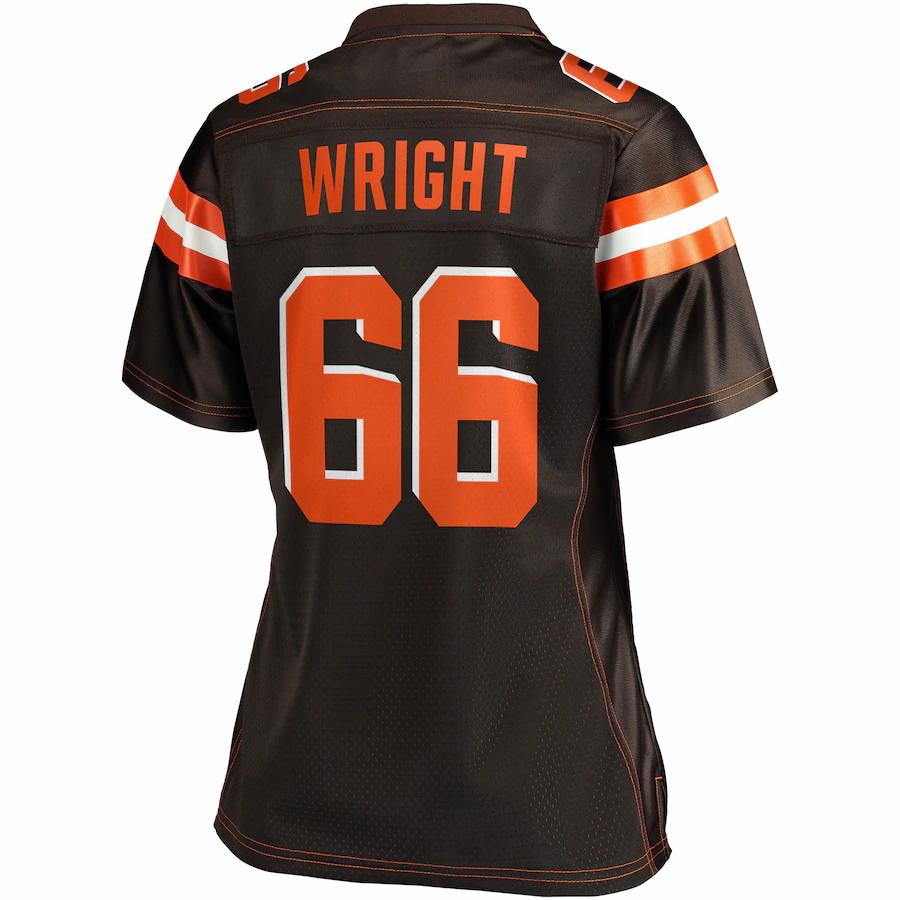 Willie Wright Cleveland Browns Pro Line Women’s Team Player Jersey – Brown