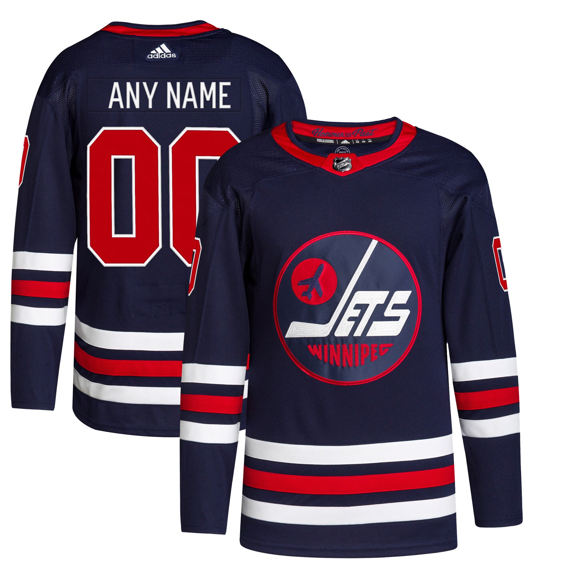 Winnipeg Jets Alternate 2021/22 Primegreen Custom Jersey - Navy