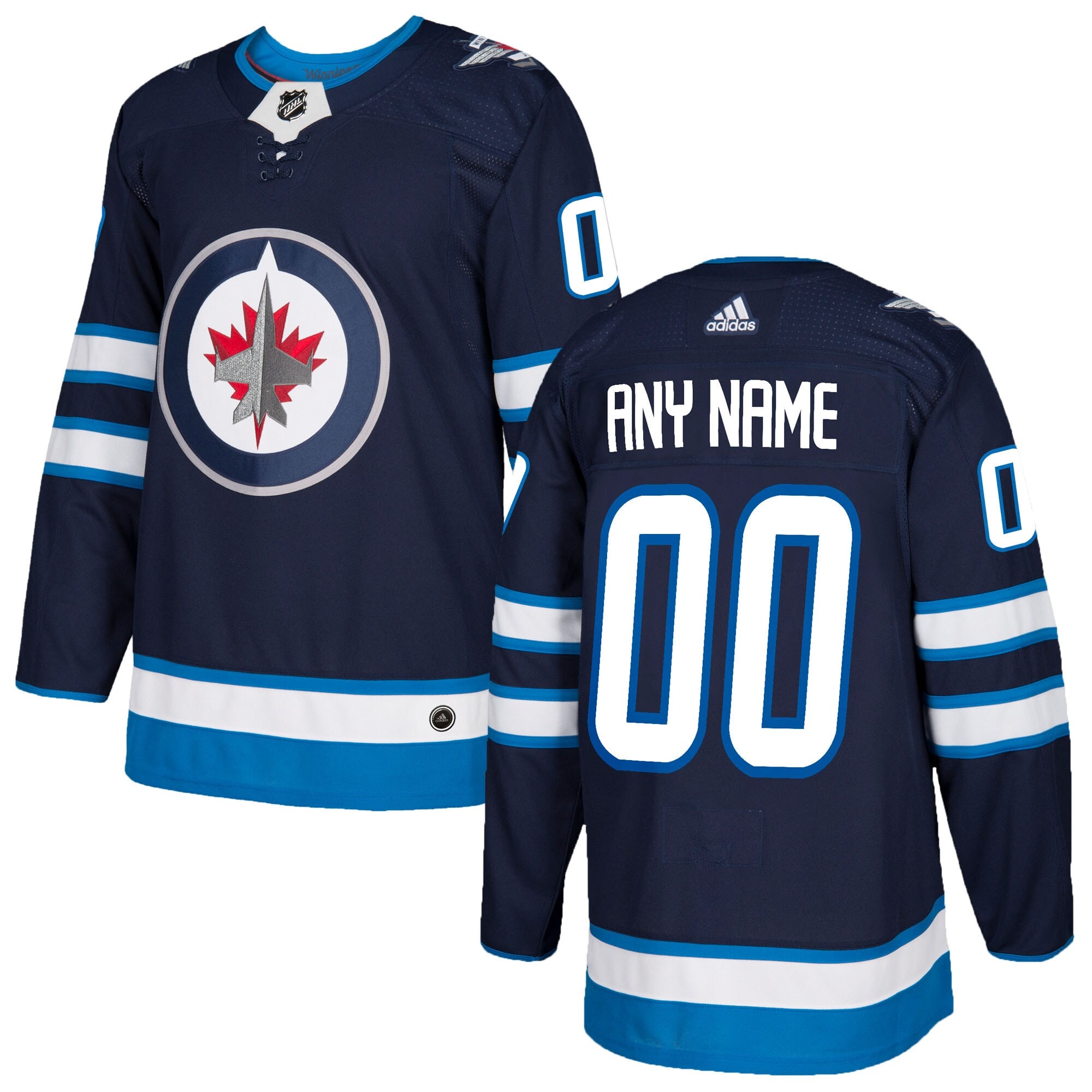 Winnipeg Jets Custom Jersey - Navy