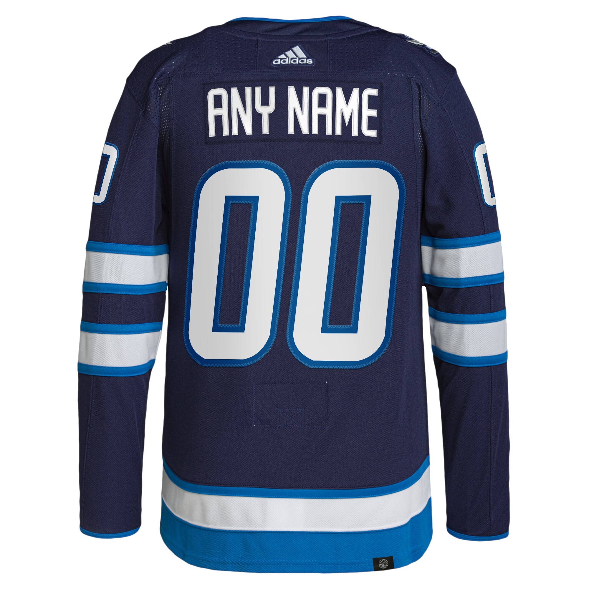 Winnipeg Jets Home Primegreen Custom Jersey – Navy