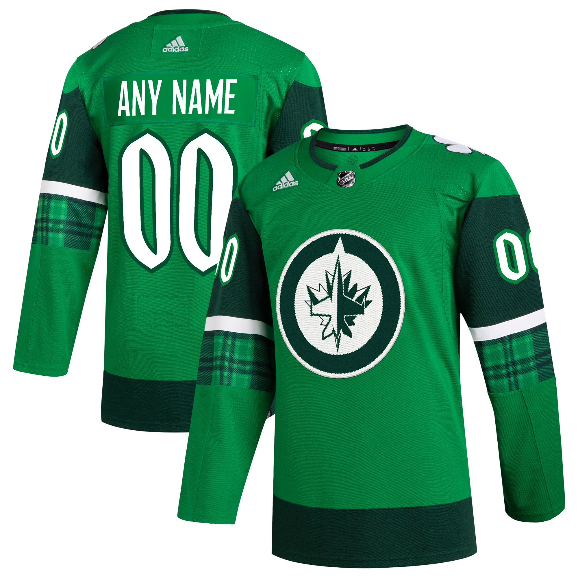 Winnipeg Jets St. Patrick's Day Custom Jersey - Kelly Green