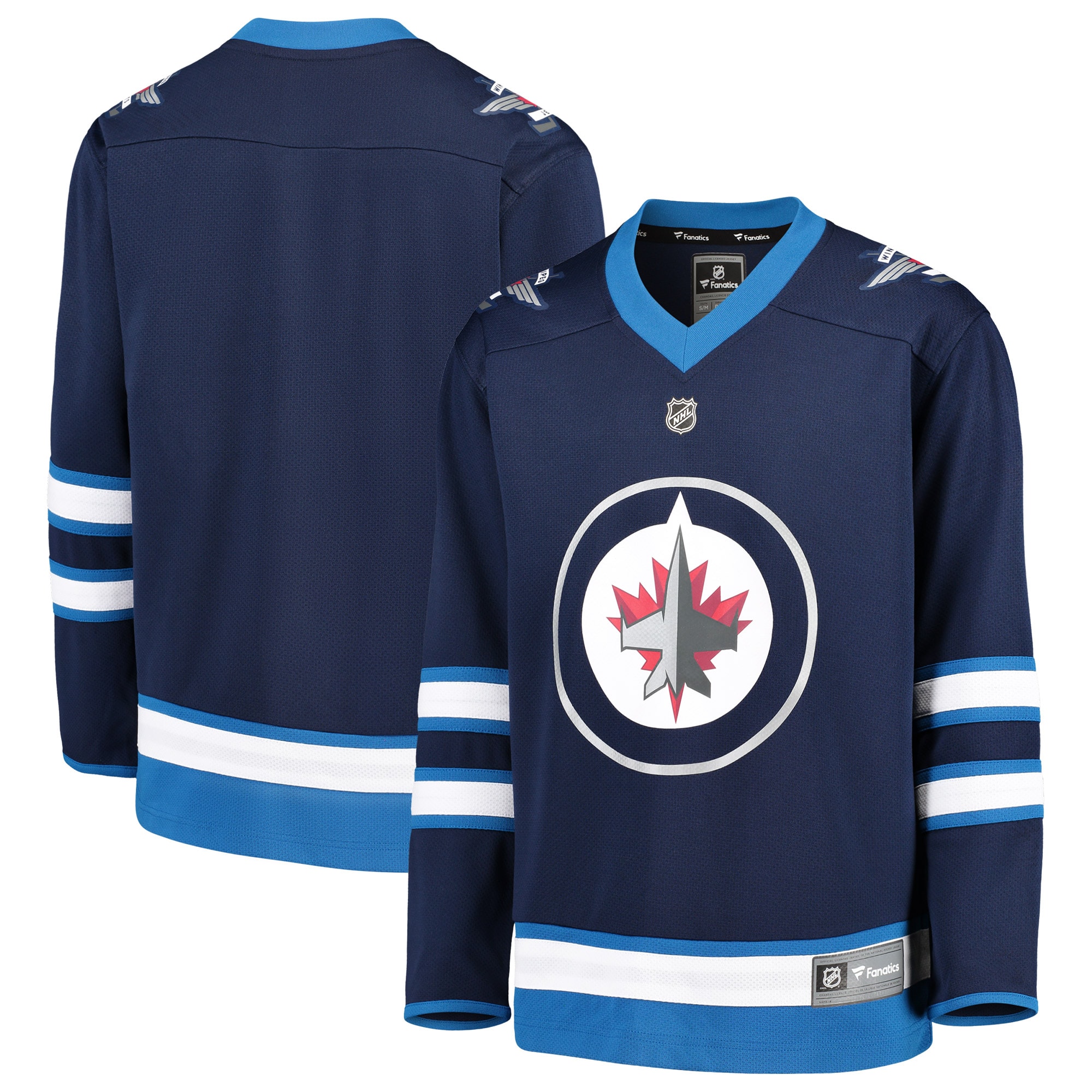 Winnipeg Jets Youth Home Blank Jersey - Blue