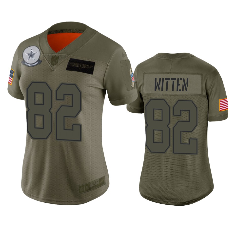 Women's Dallas Cowboys Jason Witten Camo 2019 Salute To Service Limited Jersey