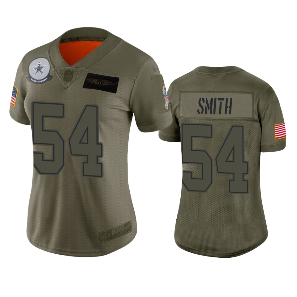 Women's Dallas Cowboys Jaylon Smith Camo 2019 Salute To Service Limited Jersey