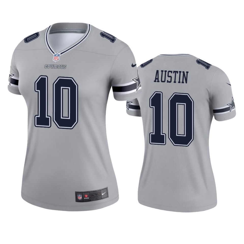 Women's Dallas Cowboys Tavon Austin Silver Inverted Legend Jersey