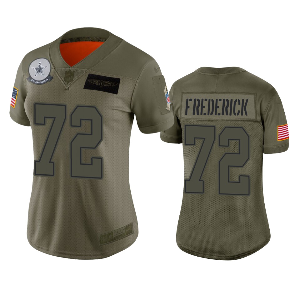 Women's Dallas Cowboys Travis Frederick Camo 2019 Salute To Service Limited Jersey