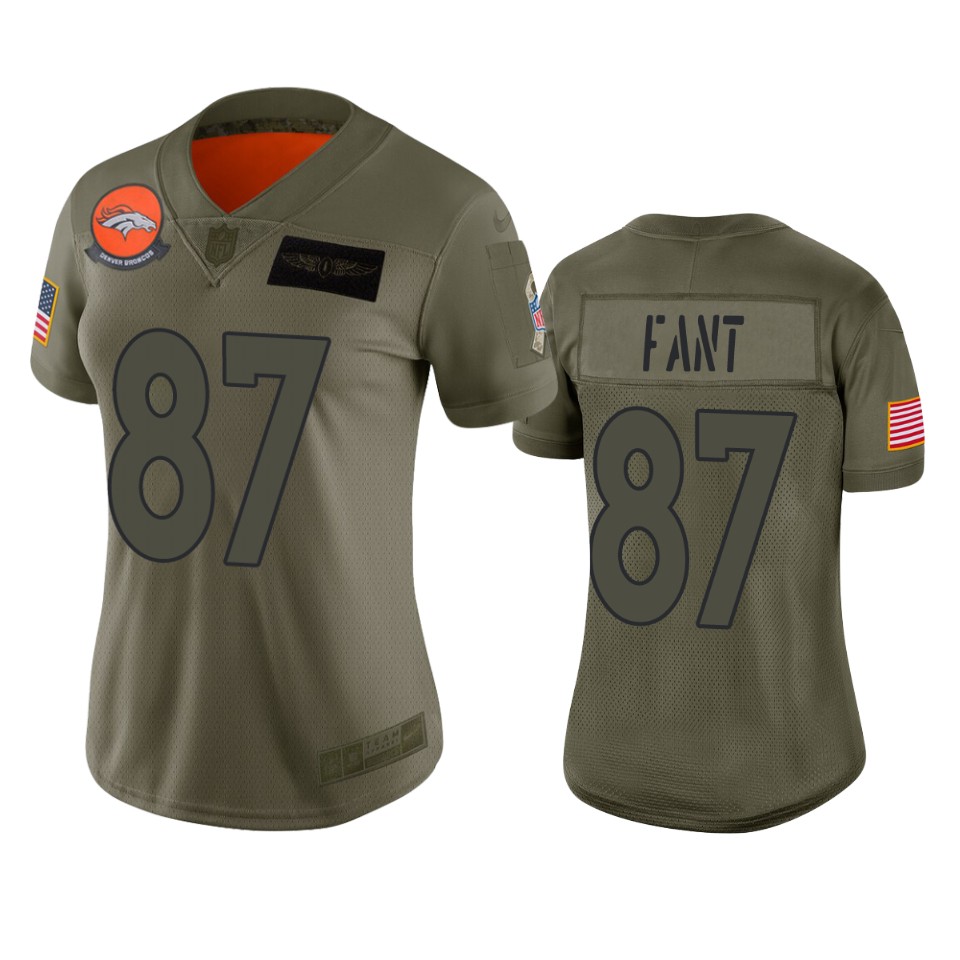 Women's Denver Broncos Noah Fant Camo 2019 Salute To Service Limited Jersey