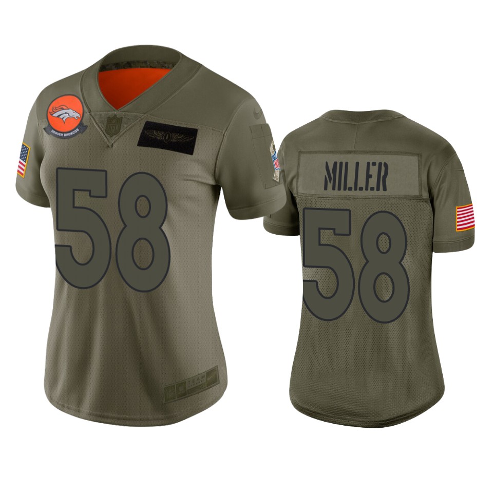 Women's Denver Broncos Von Miller Camo 2019 Salute To Service Limited Jersey