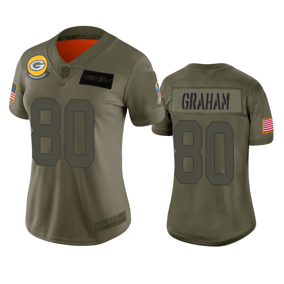 Women's Green Bay Packers Jimmy Graham Camo 2019 Salute To Service Limited Jersey