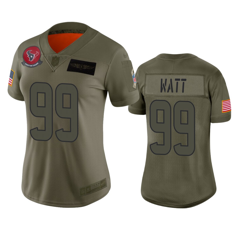 Women's Houston Texans J.j. Watt Camo 2019 Salute To Service Limited Jersey