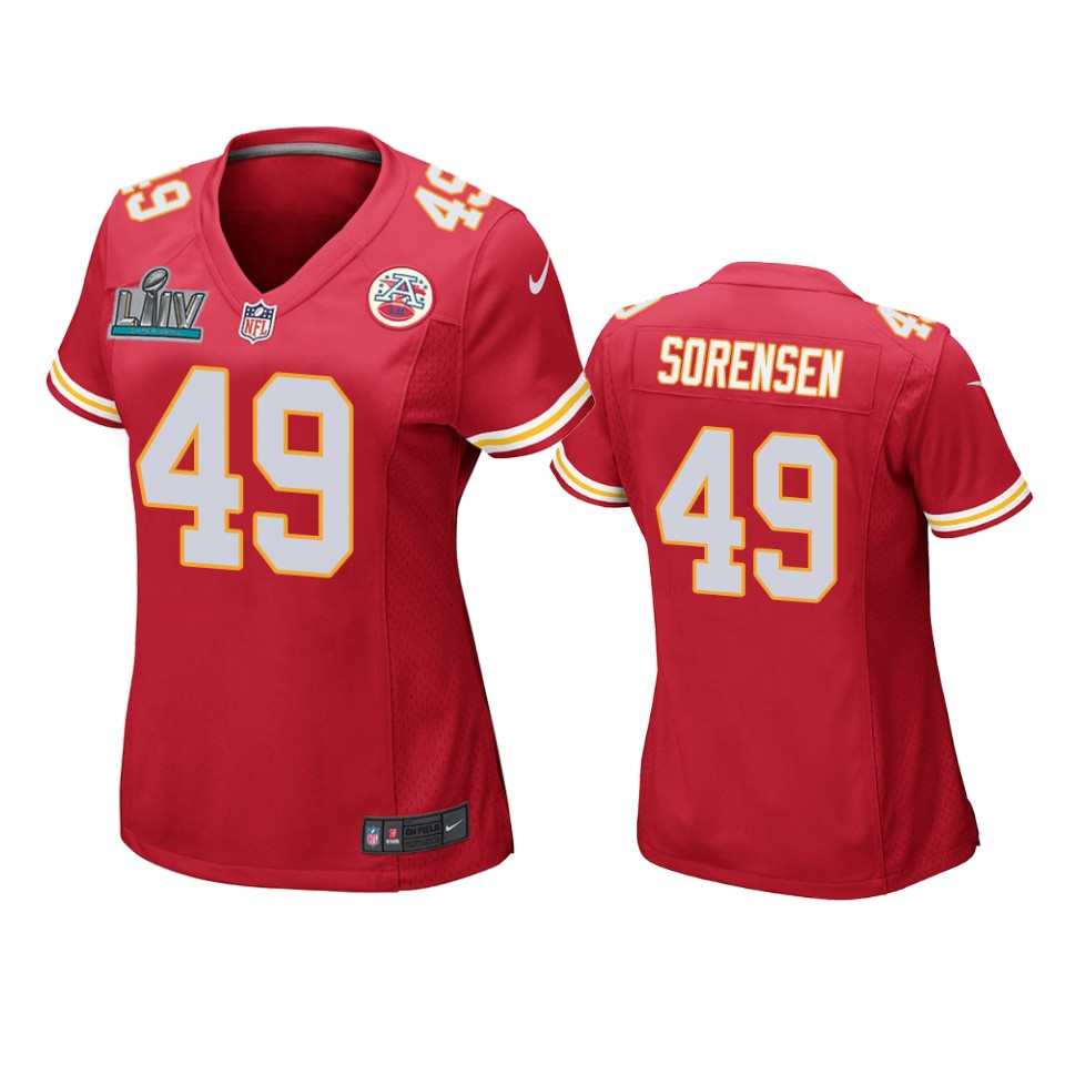 Women's Kansas City Chiefs Daniel Sorensen Red Super Bowl Liv Game Jersey