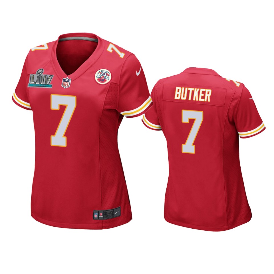 Women's Kansas City Chiefs Harrison Butker Red Super Bowl Liv Game Jersey