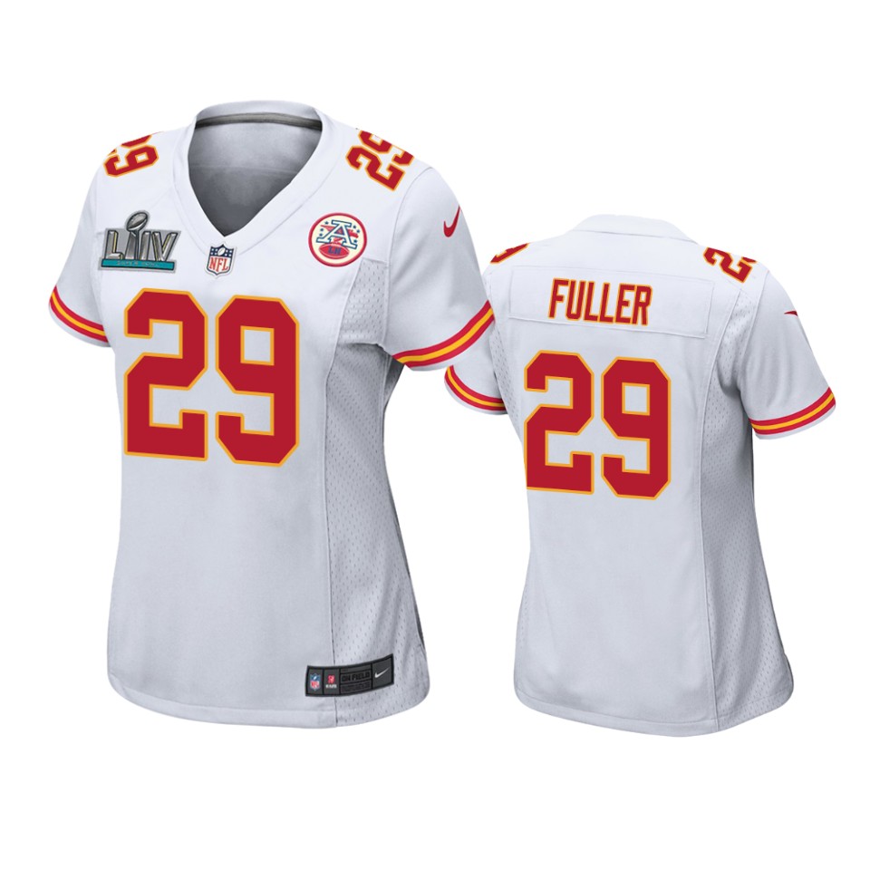 Women's Kansas City Chiefs Kendall Fuller White Super Bowl Liv Game Jersey